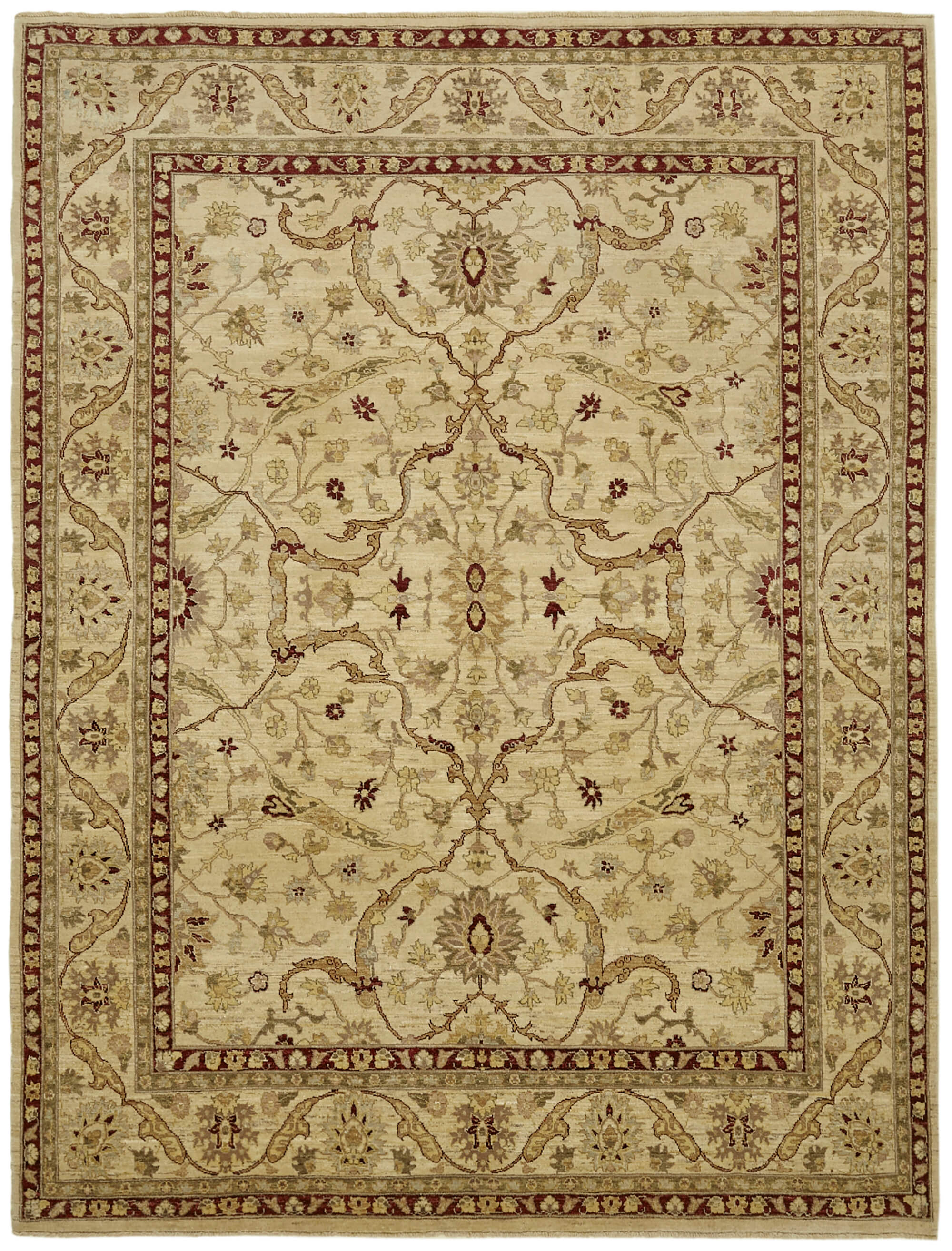 8 x 10 Beige Oushak Rug - 6484