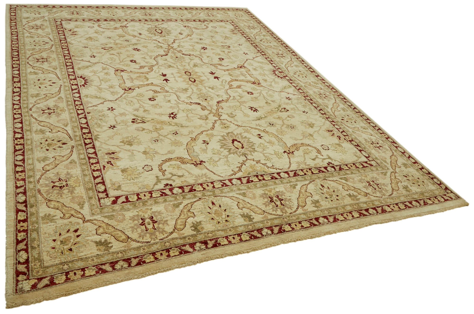 8 x 10 Beige Oushak Rug - 6484