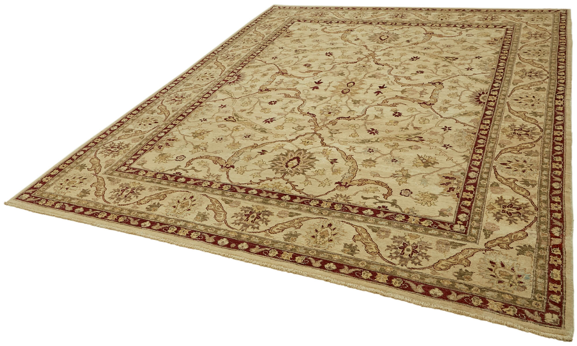 8 x 10 Beige Oushak Rug - 6484