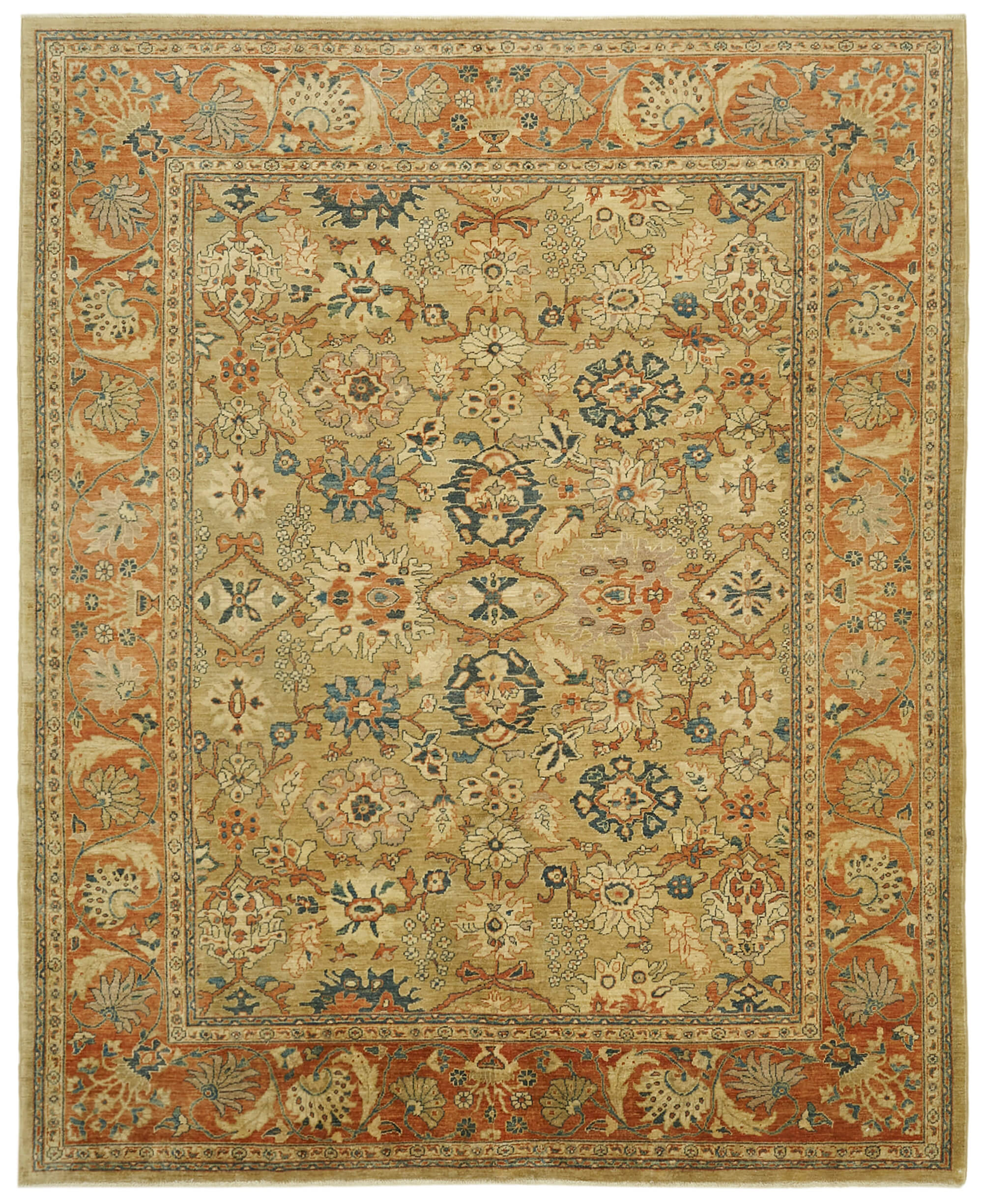 8 x 10 Beige Oushak Rug - 6485