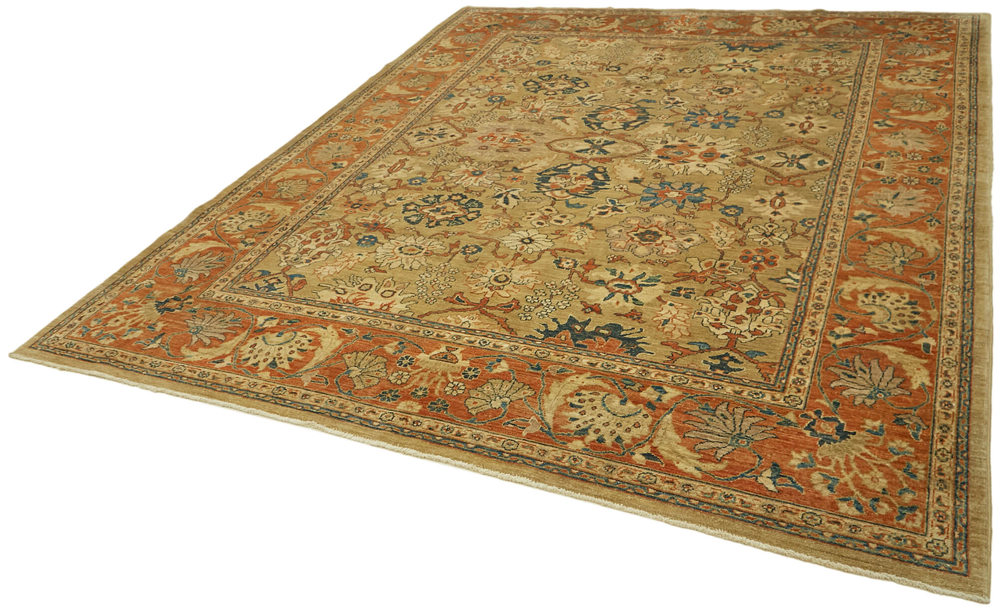 8 x 10 Beige Oushak Rug - 6485