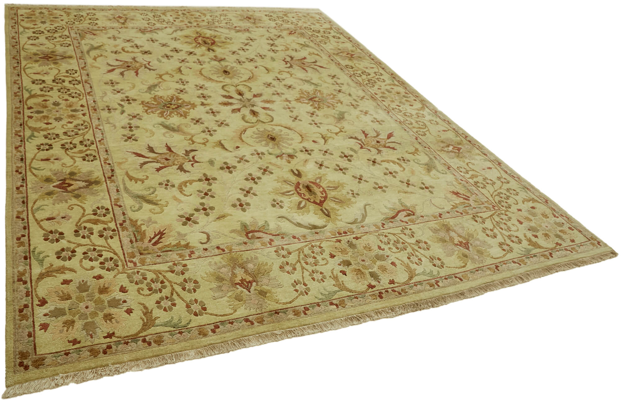 8 x 10 Beige Oushak Rug - 6487