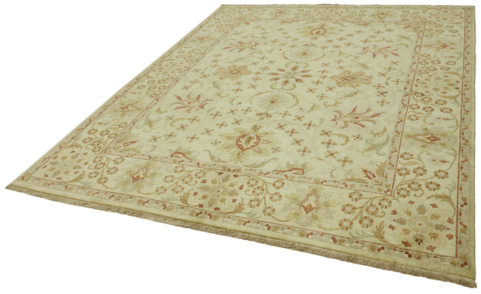 8 x 10 Beige Oushak Rug - 6487