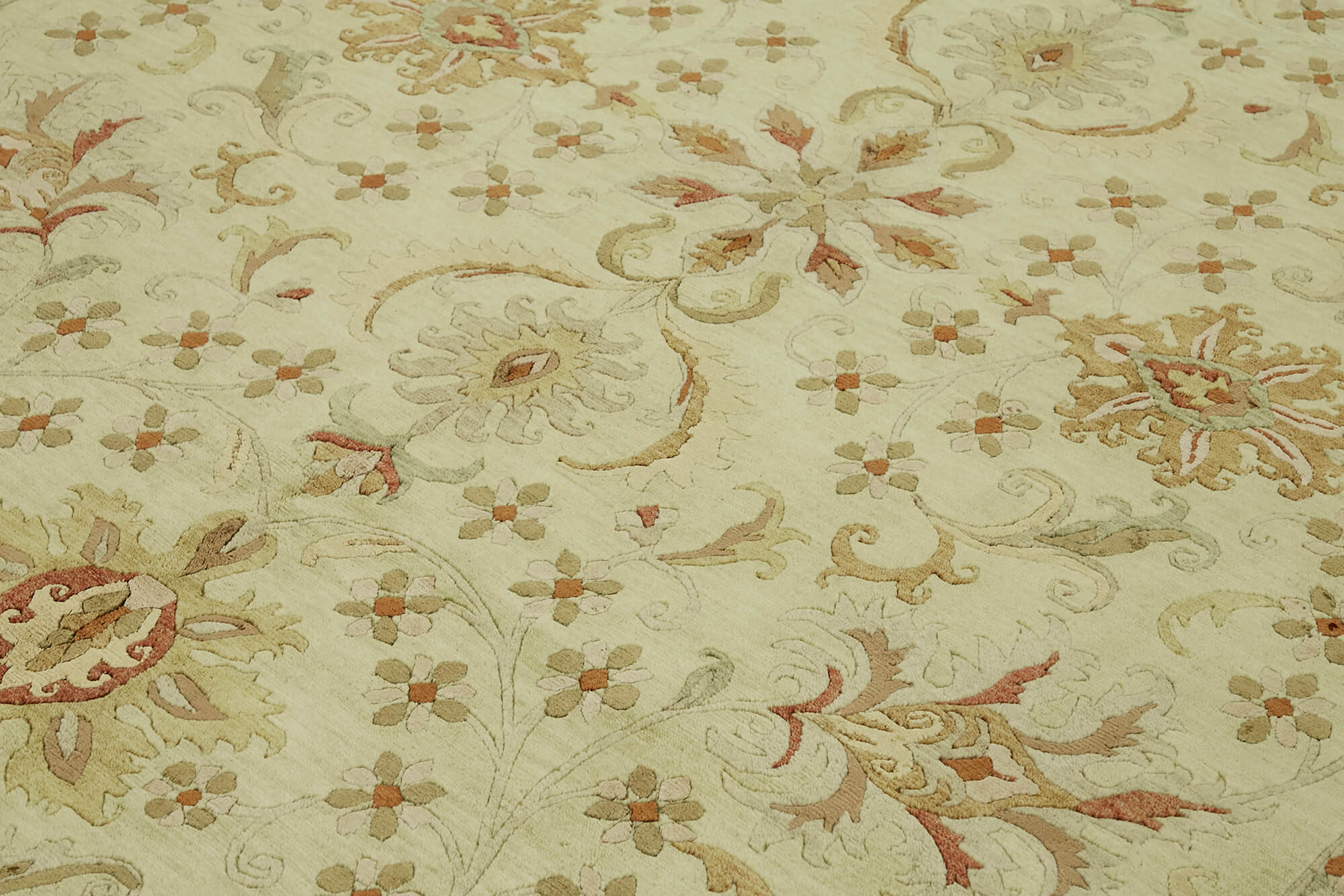 8 x 10 Beige Oushak Rug - 6487