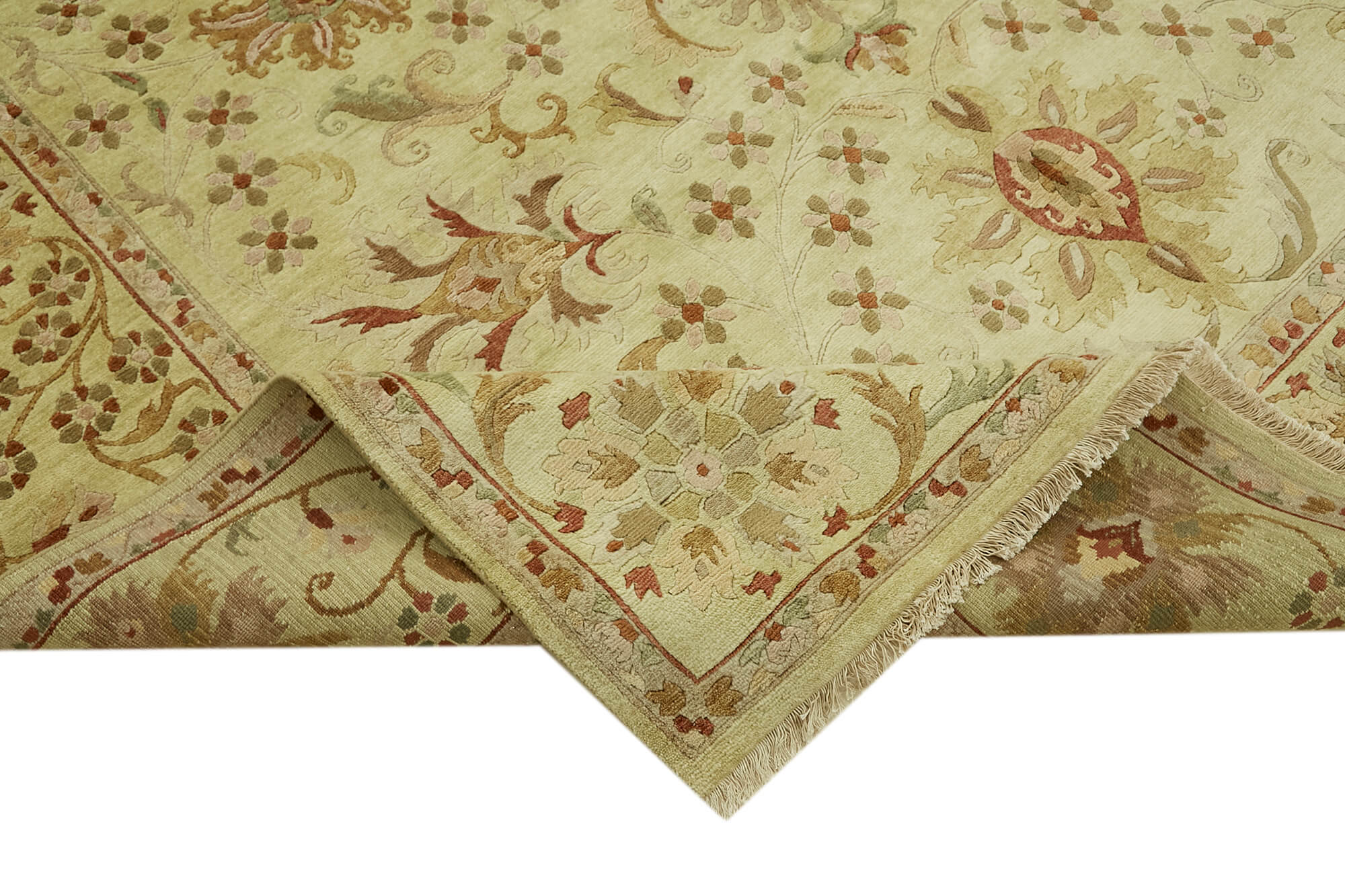 8 x 10 Beige Oushak Rug - 6487