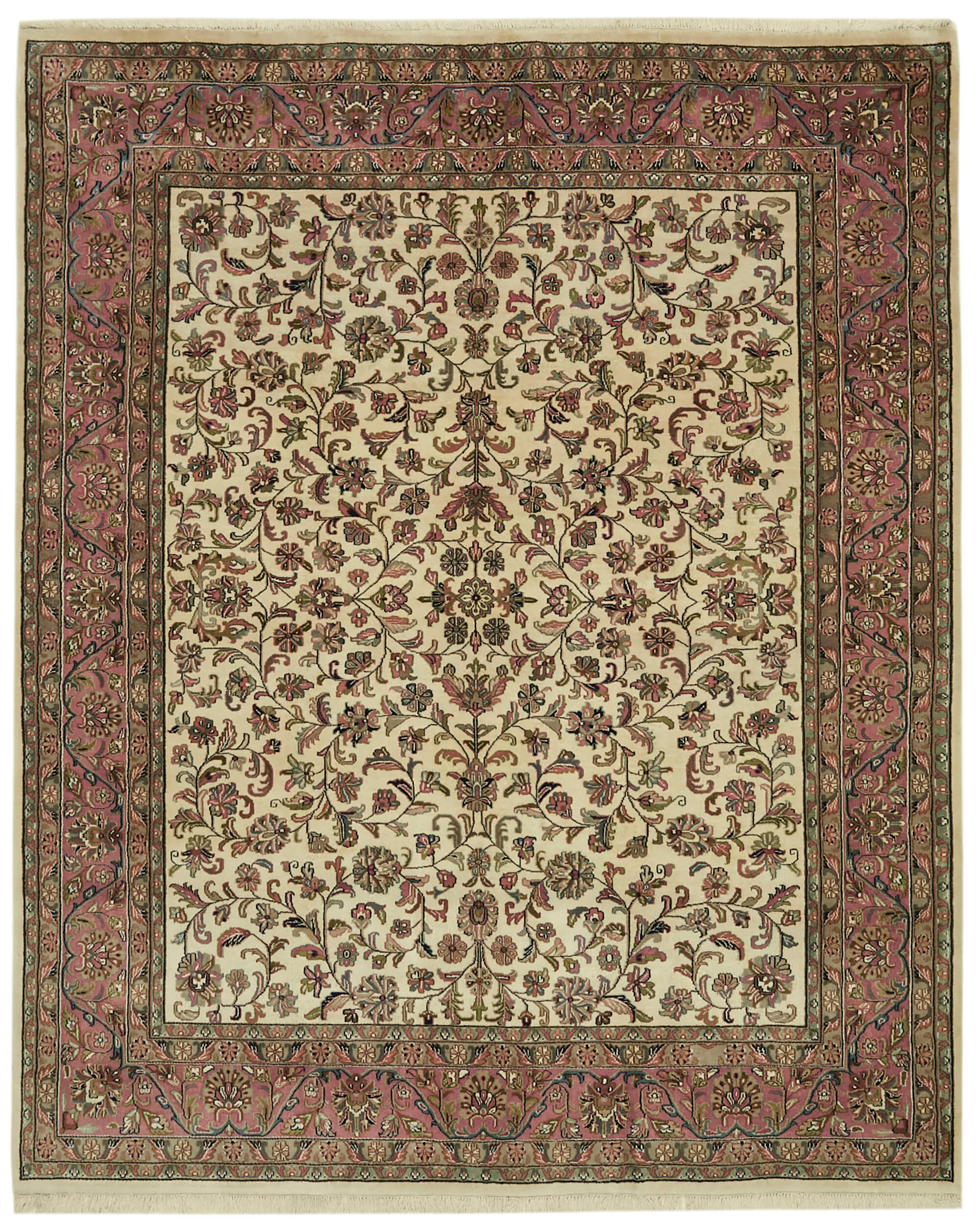 8 x 9 Beige Oushak Rug - 6488