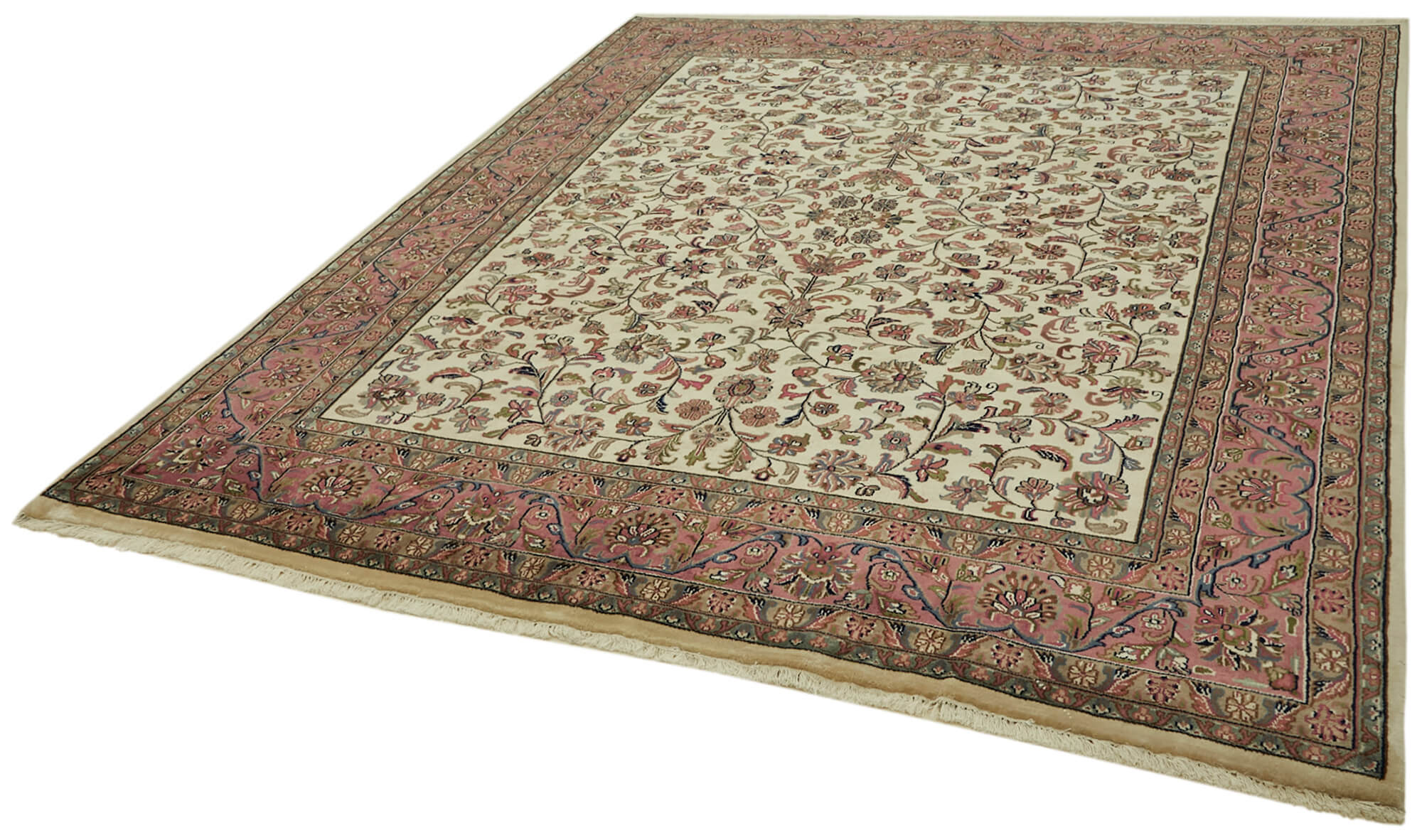 8 x 9 Beige Oushak Rug - 6488