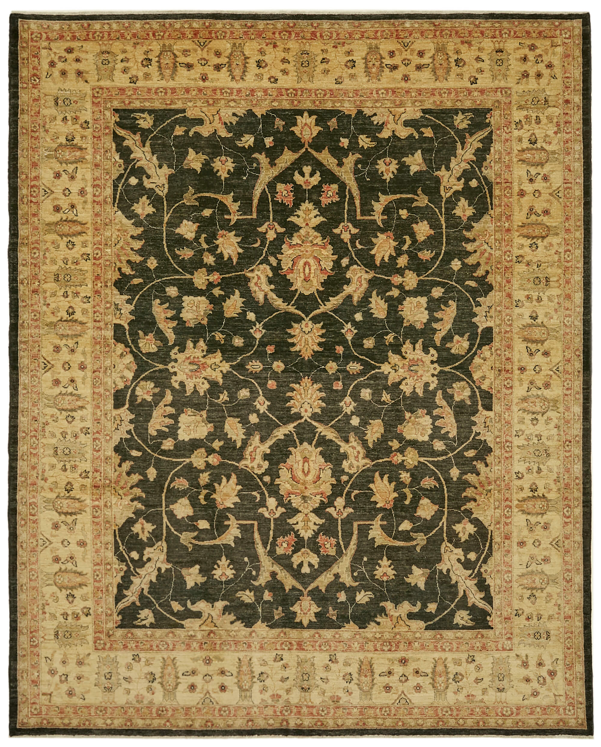 8 x 10 Beige Oushak Rug - 6489