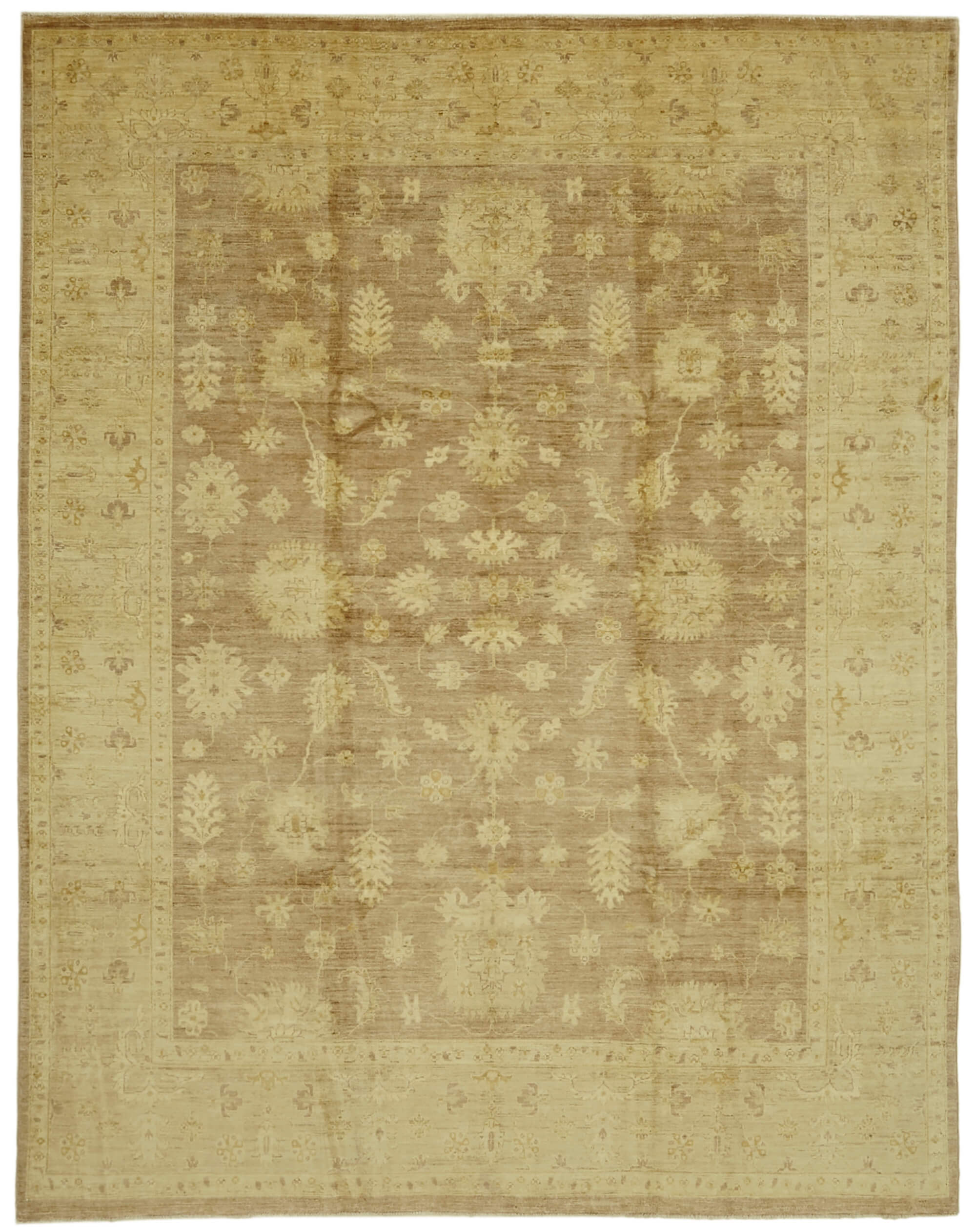 8 x 10 Beige Oushak Rug - 6490