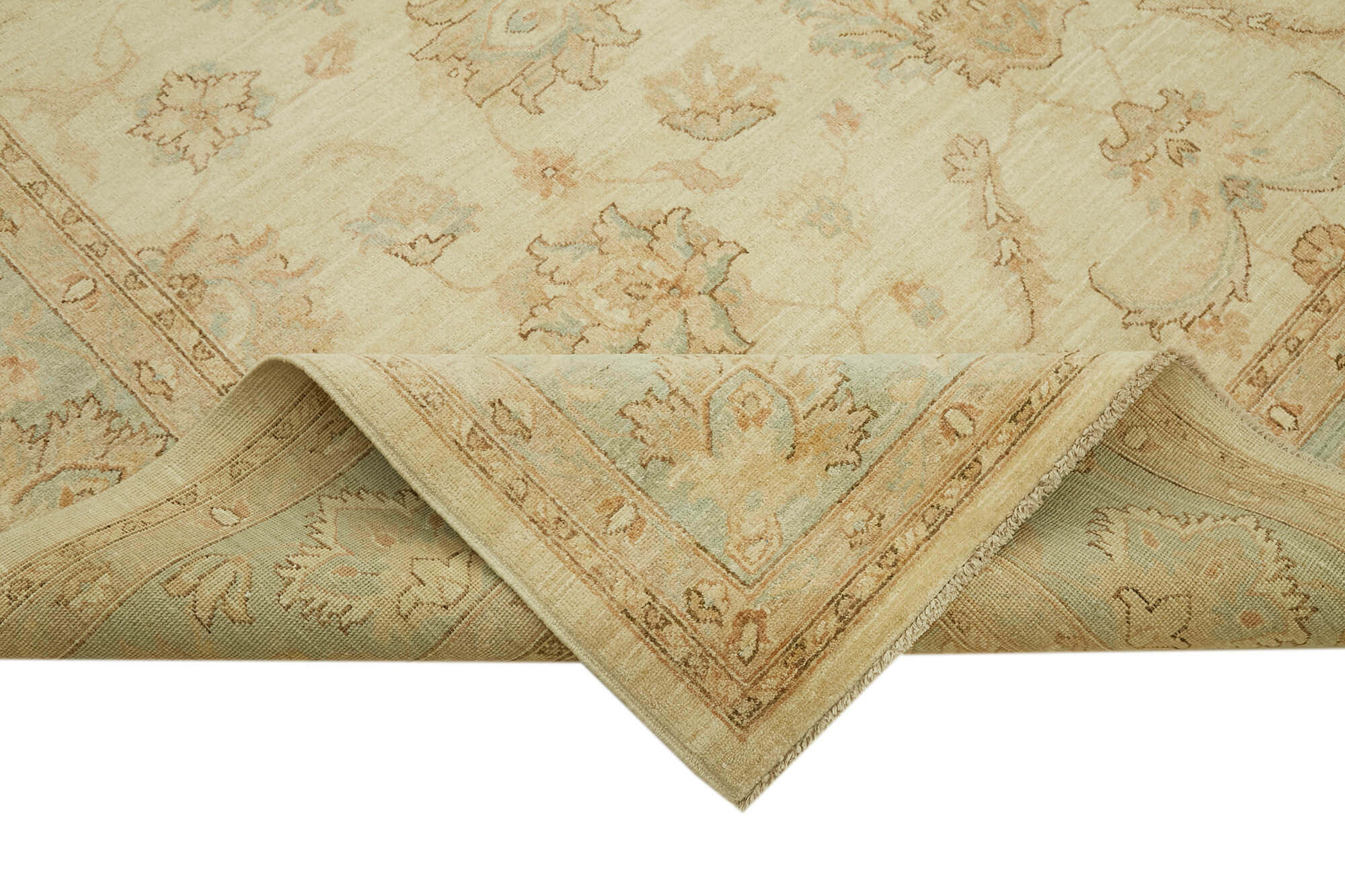 8 x 10 Beige Oushak Rug - 6491