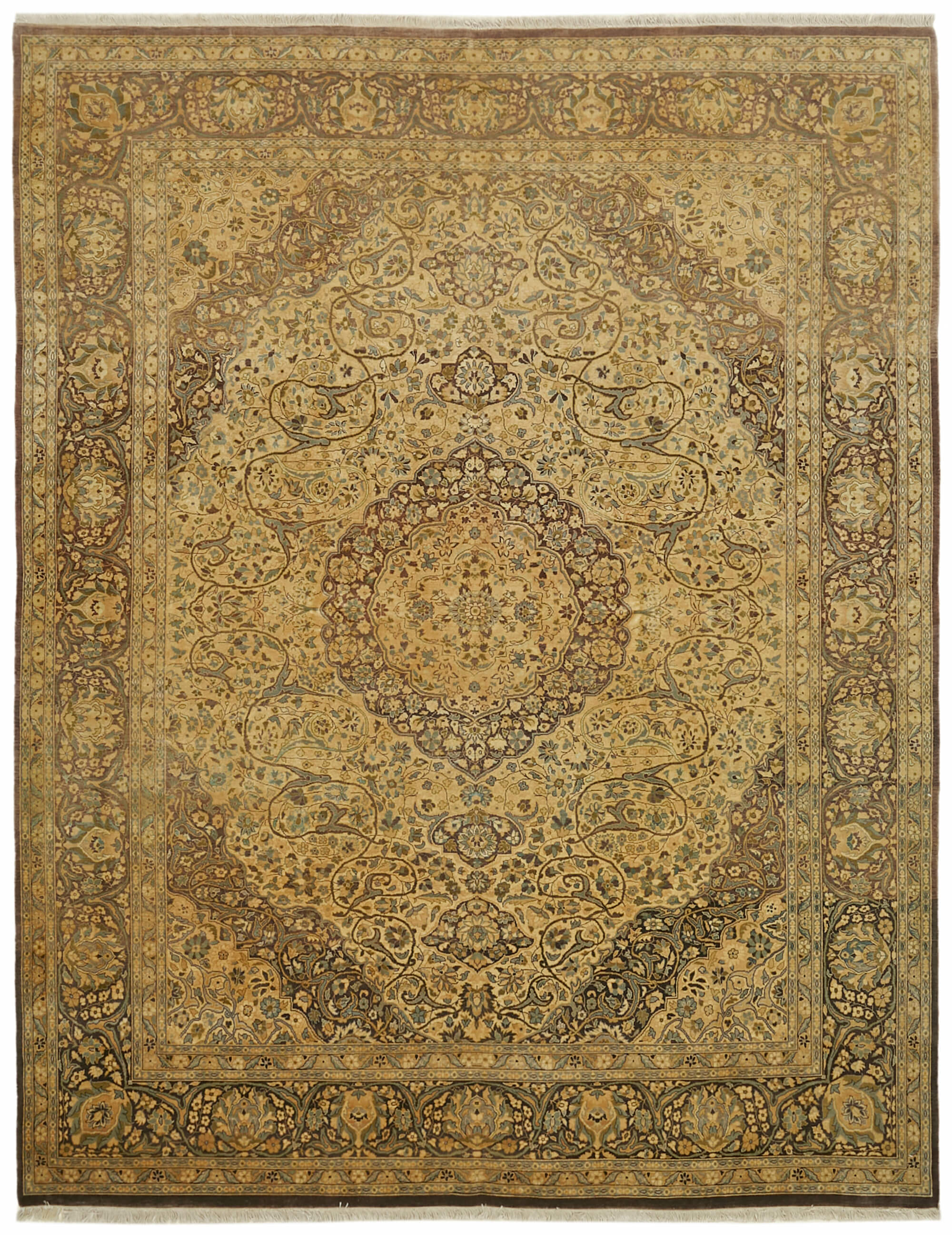 8 x 10 Beige Oushak Rug - 6492