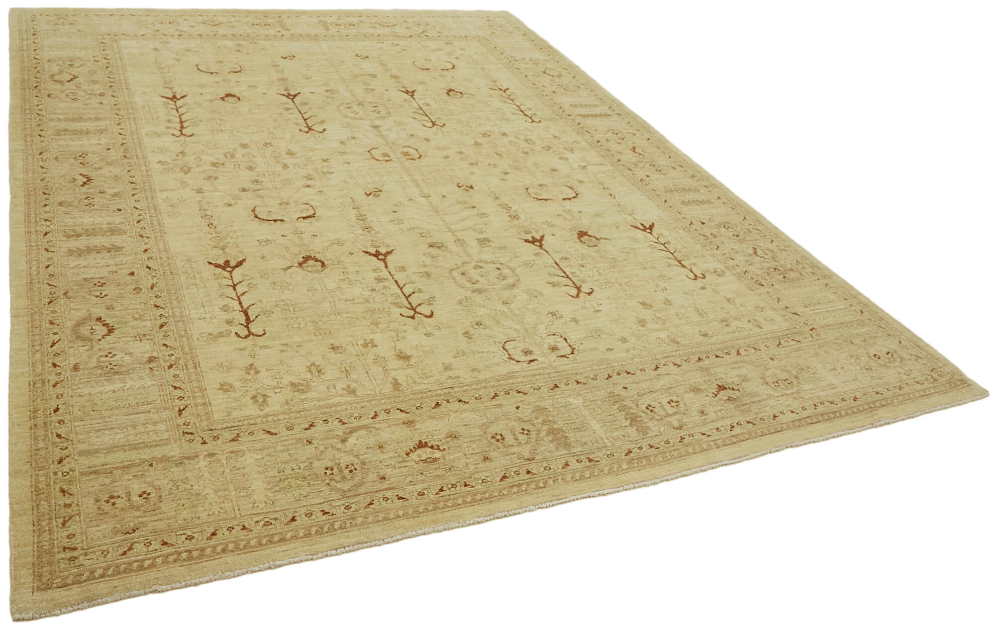 8 x 10 Beige Oushak Rug - 6493