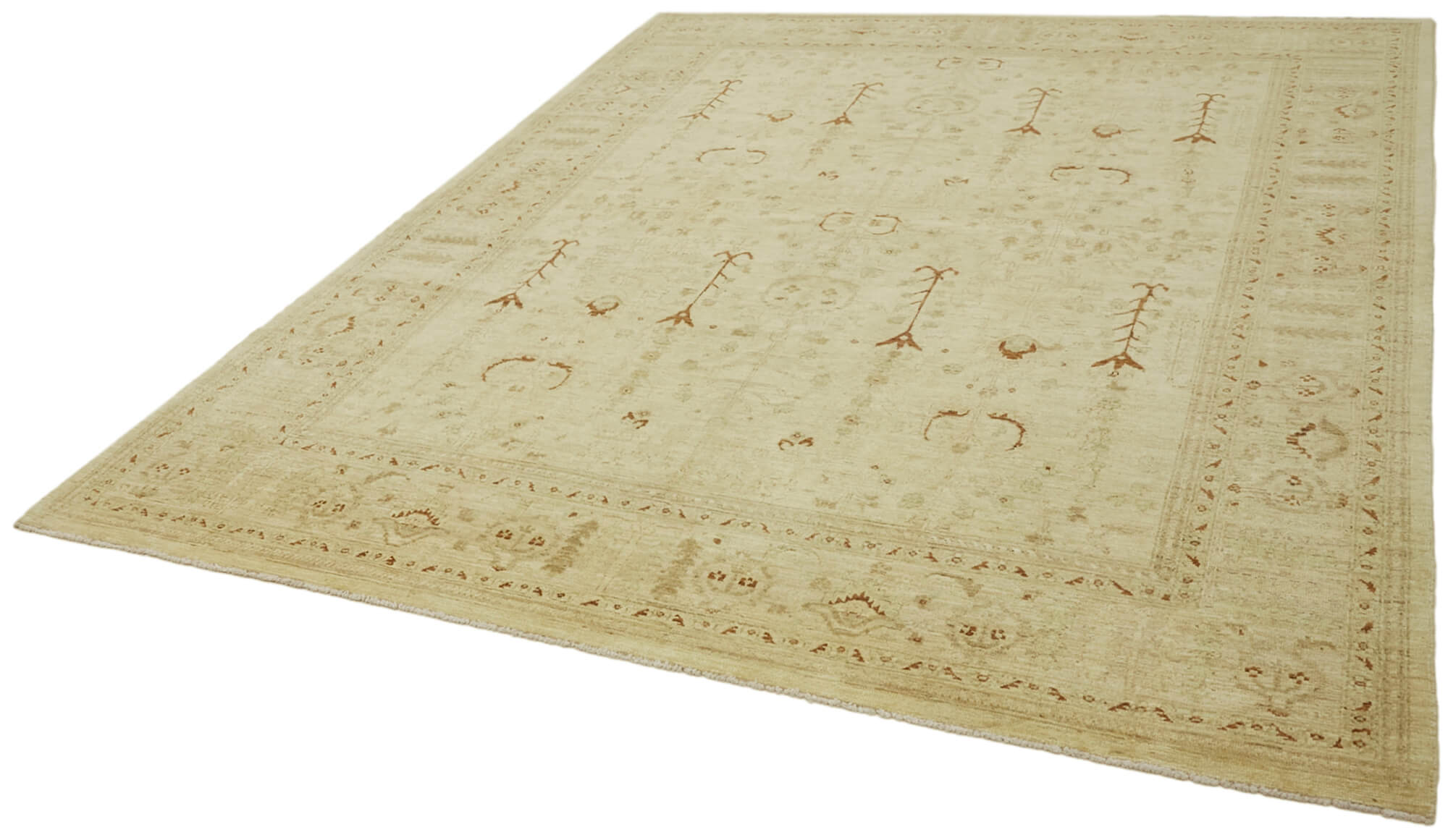 8 x 10 Beige Oushak Rug - 6493