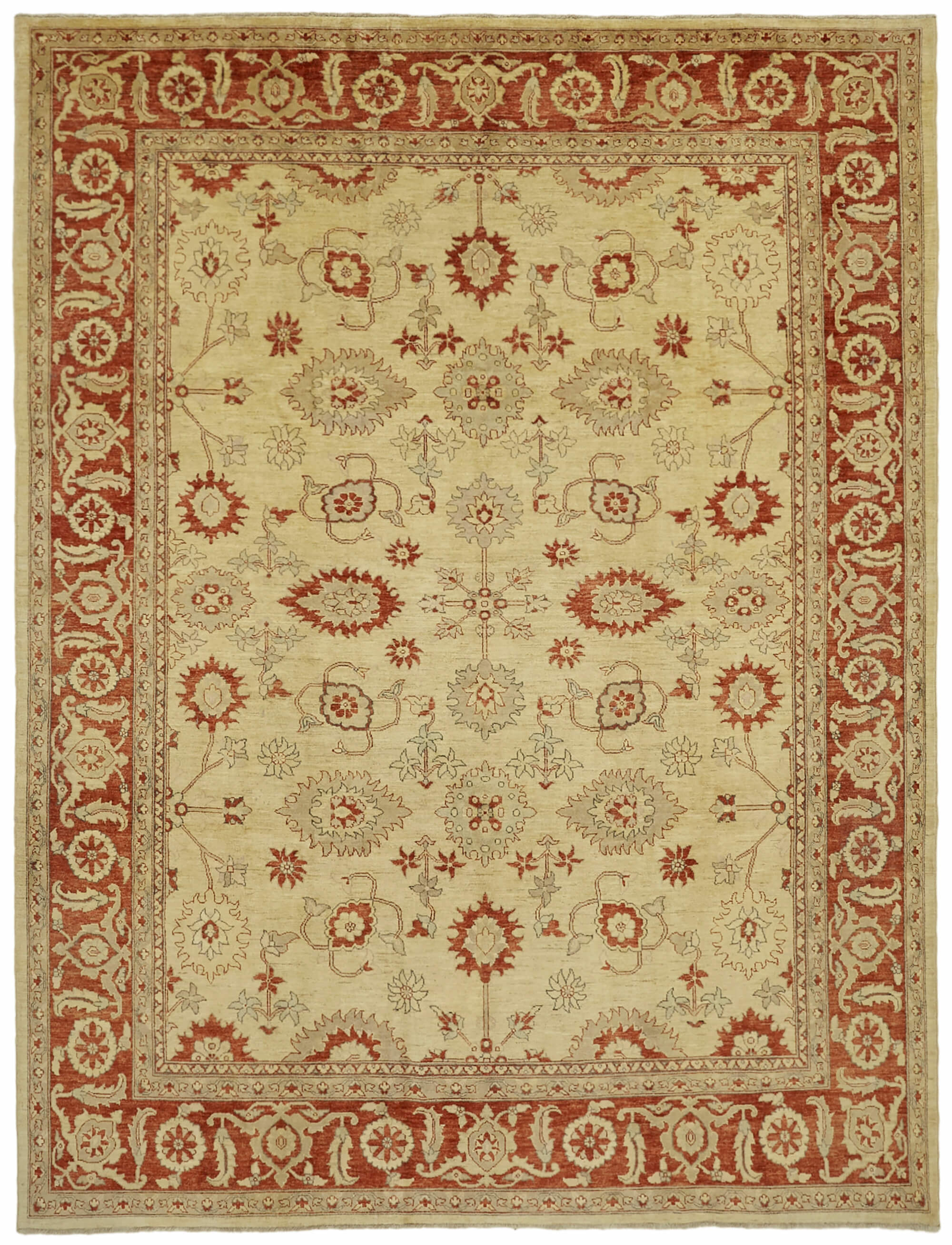 9 x 12 Beige Oushak Rug - 6495