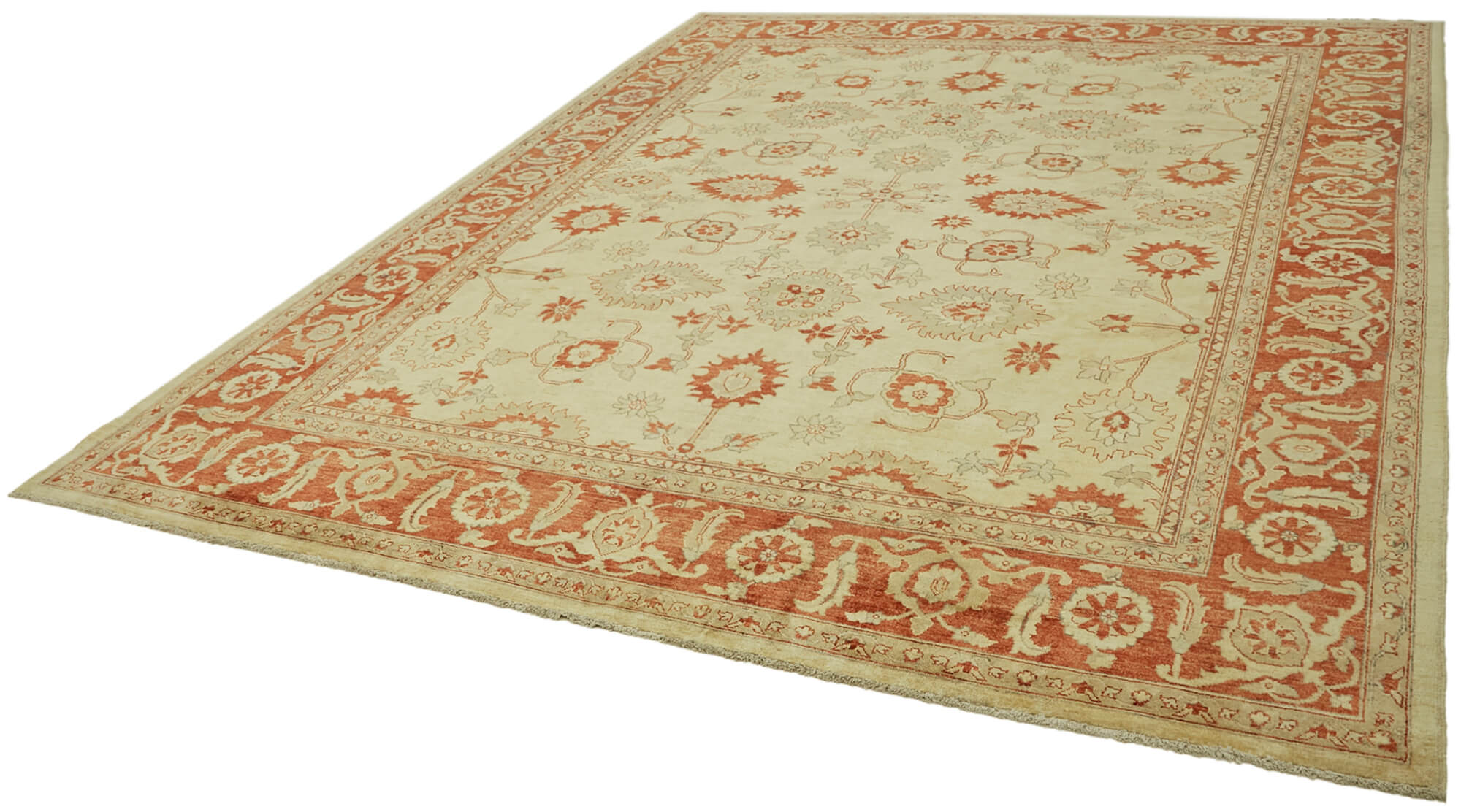 9 x 12 Beige Oushak Rug - 6495