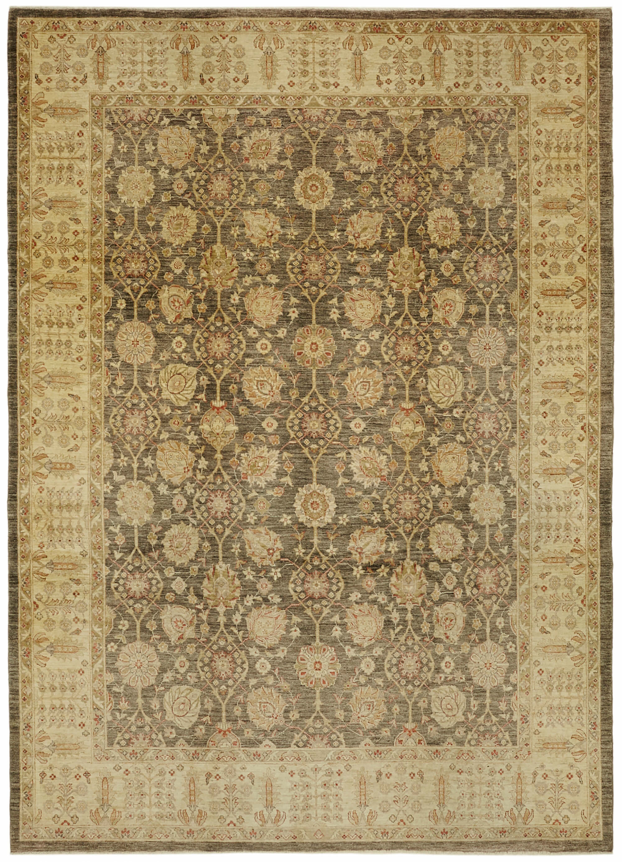 9 x 12 Beige Oushak Rug - 6496