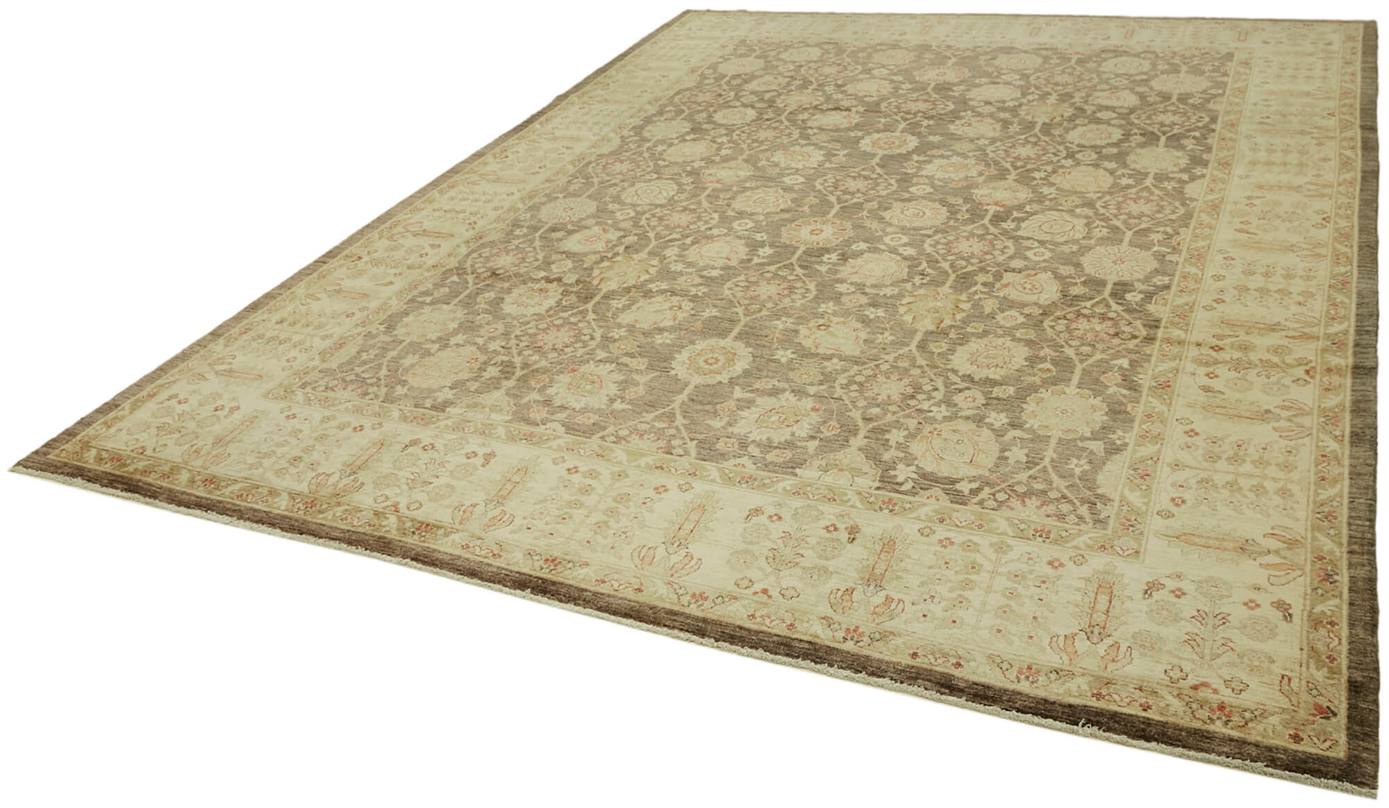 9 x 12 Beige Oushak Rug - 6496