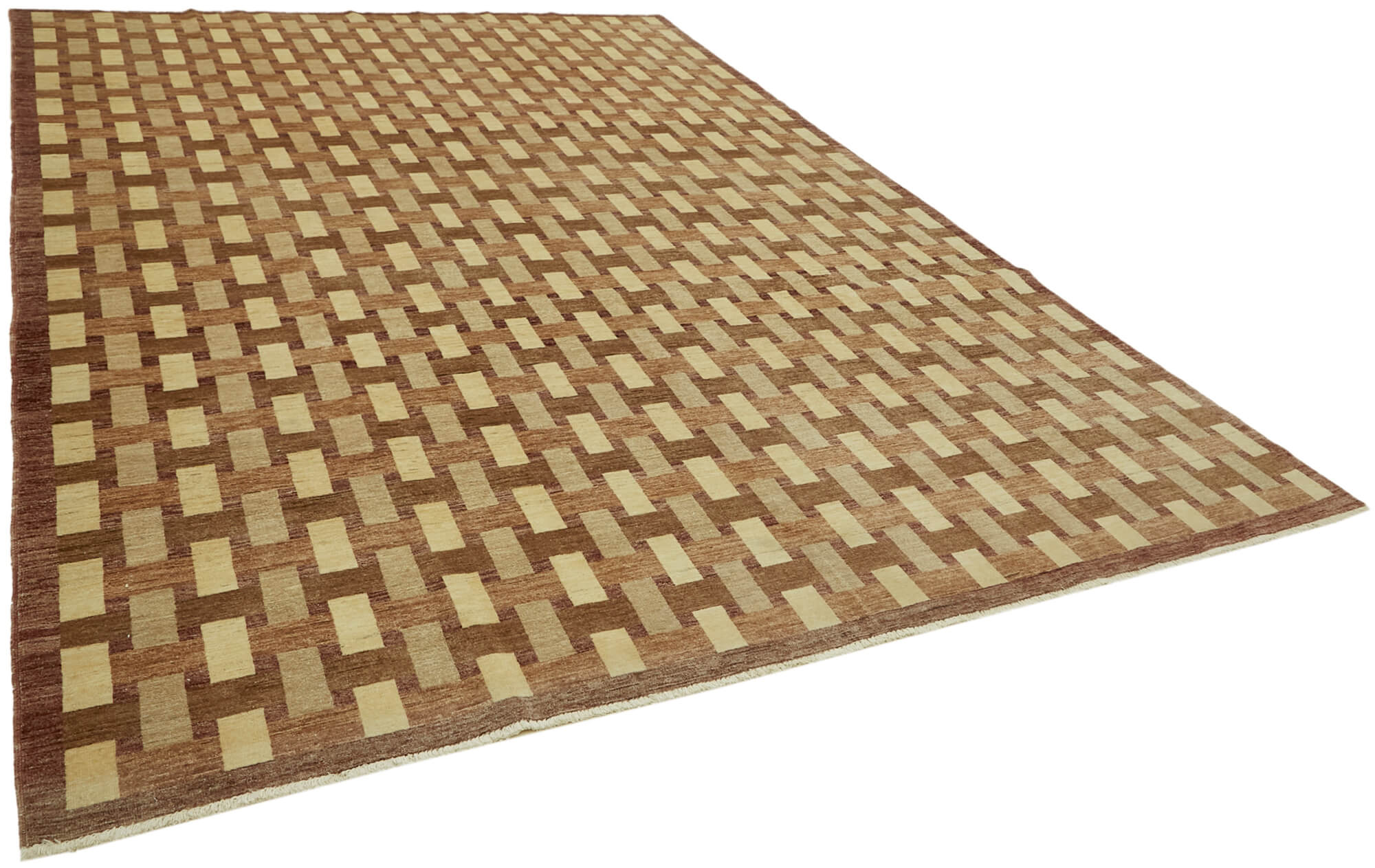 9 x 12 Beige Oushak Rug - 6498