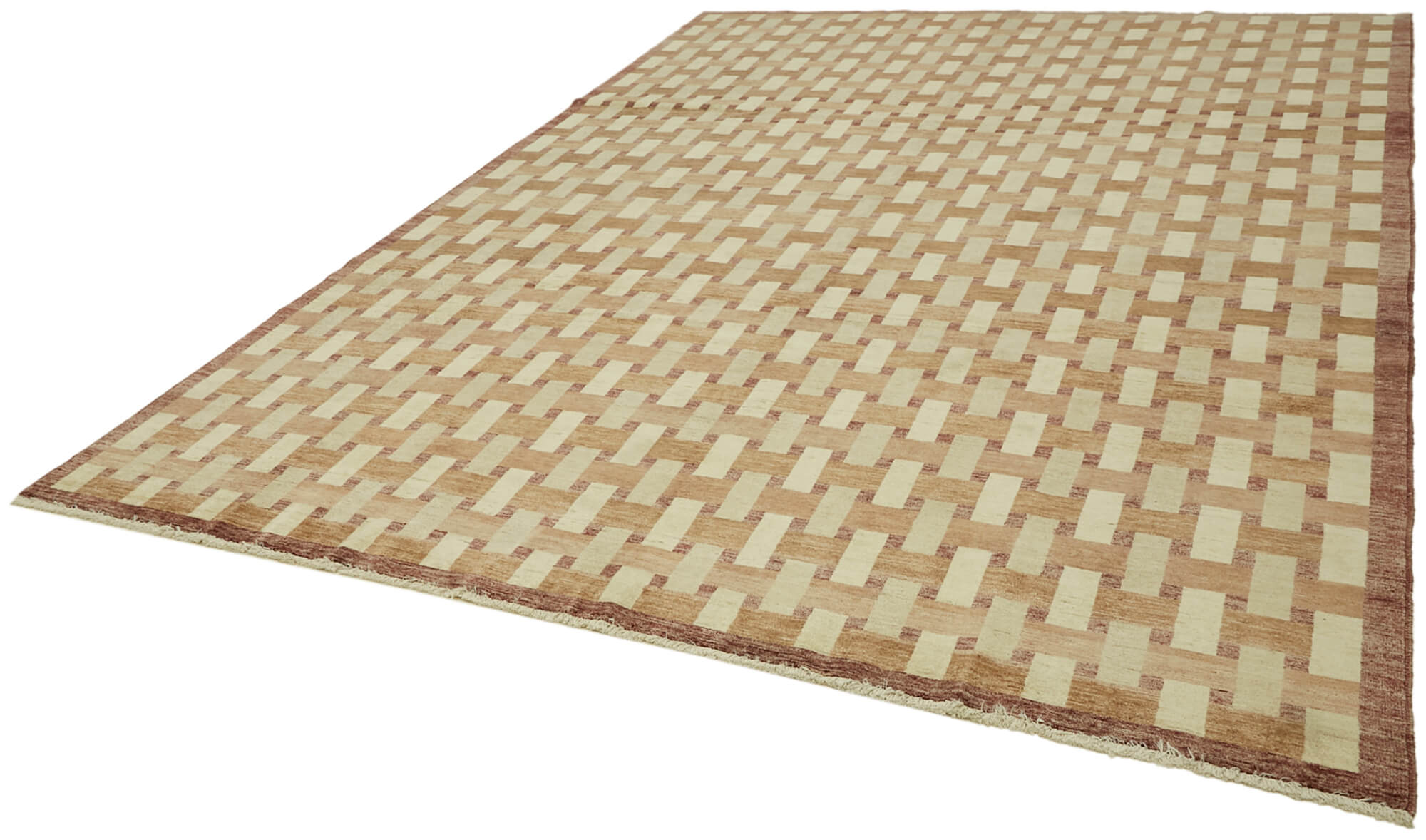 9 x 12 Beige Oushak Rug - 6498