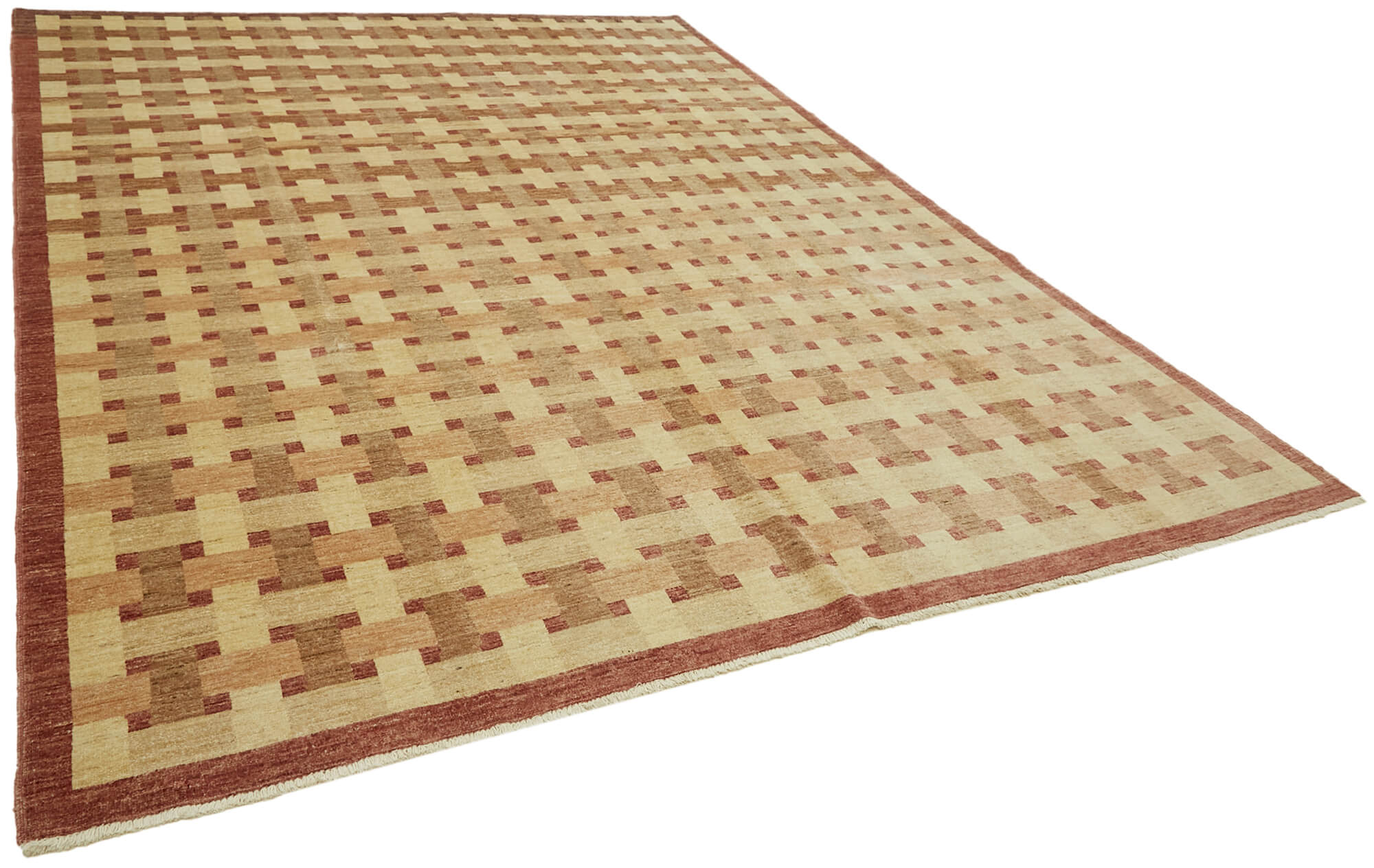 9 x 12 Beige Oushak Rug - 6499