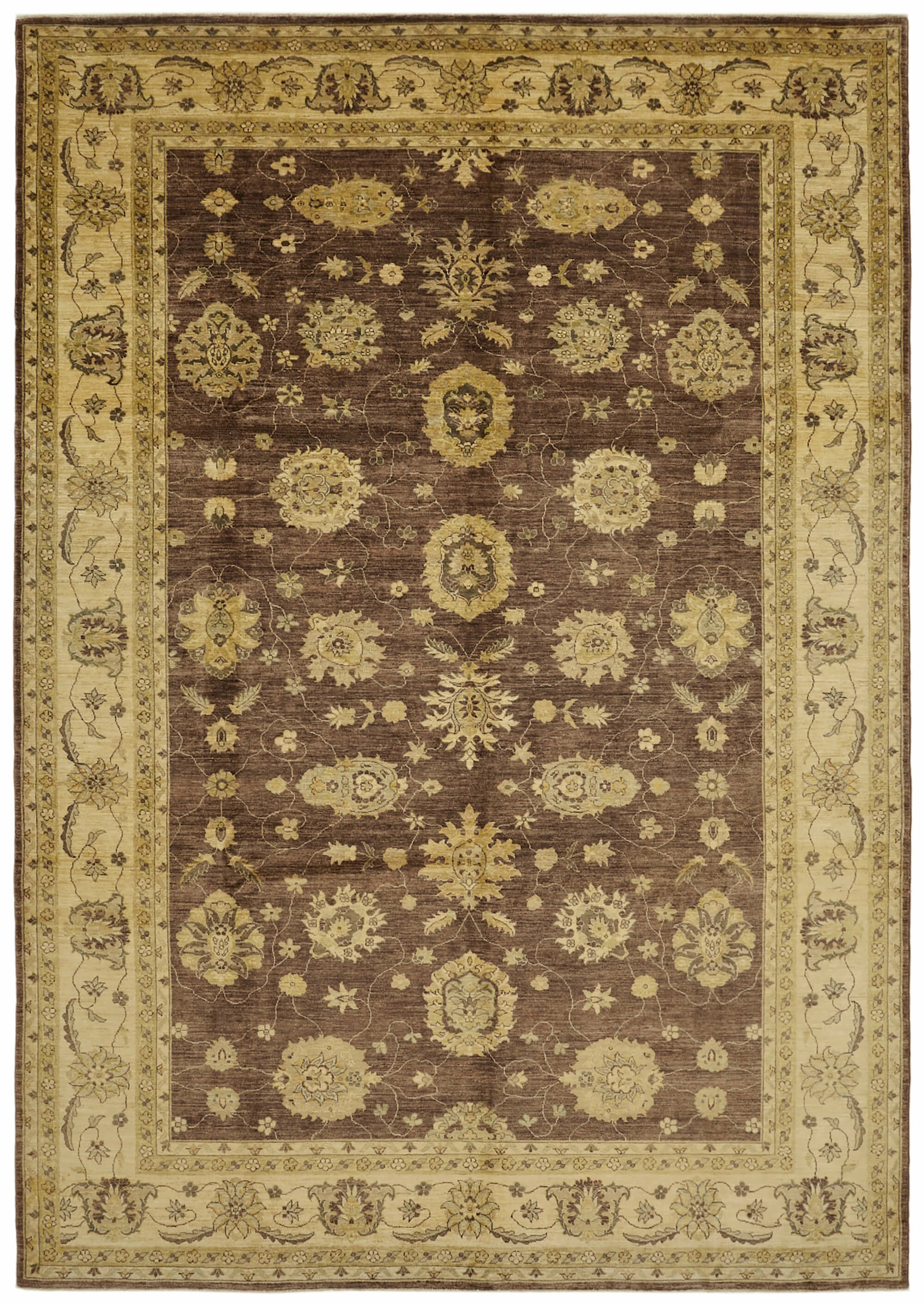 9 x 12 Beige Oushak Rug - 6503