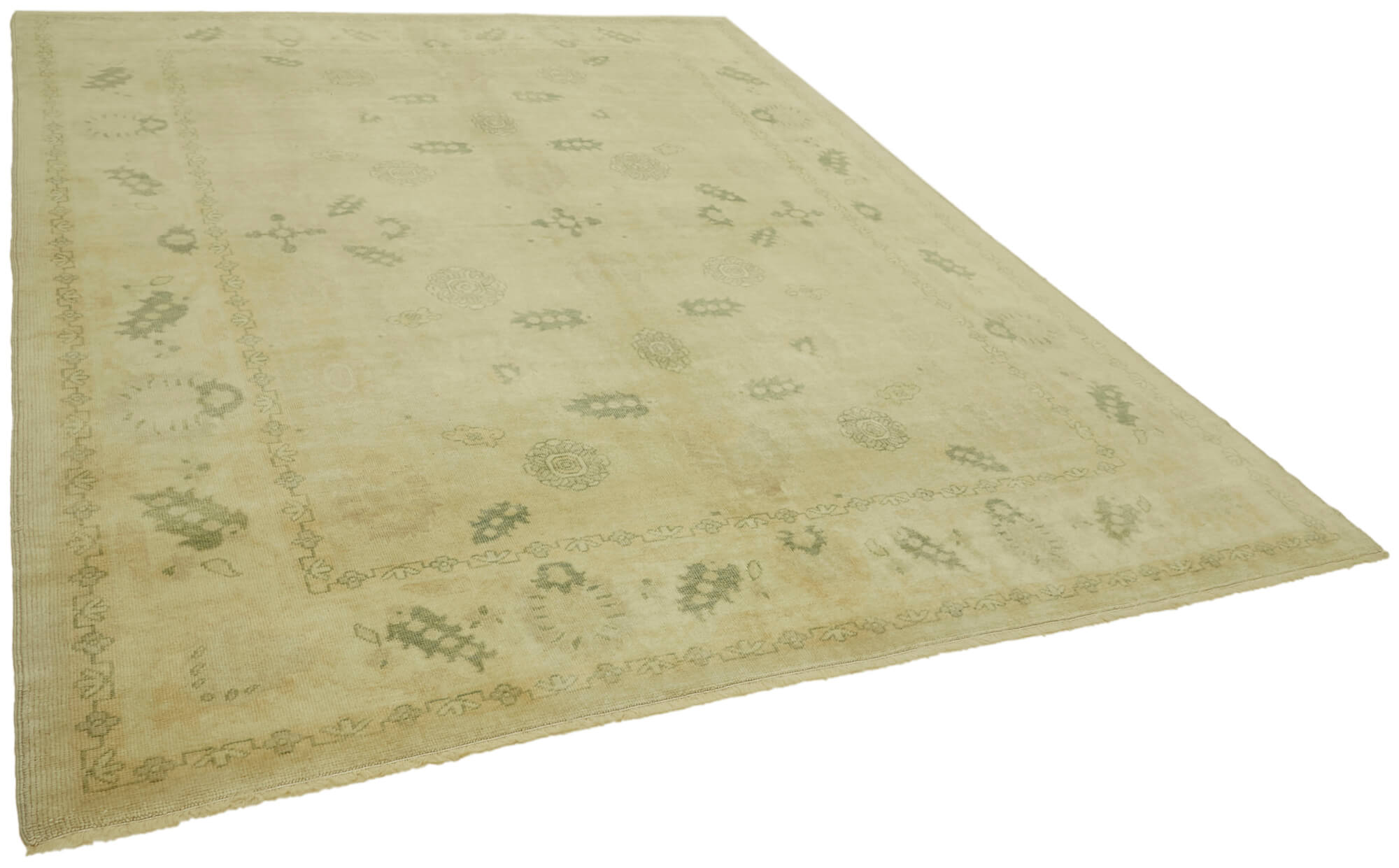 8 x 10 Beige Oushak Rug - 6508