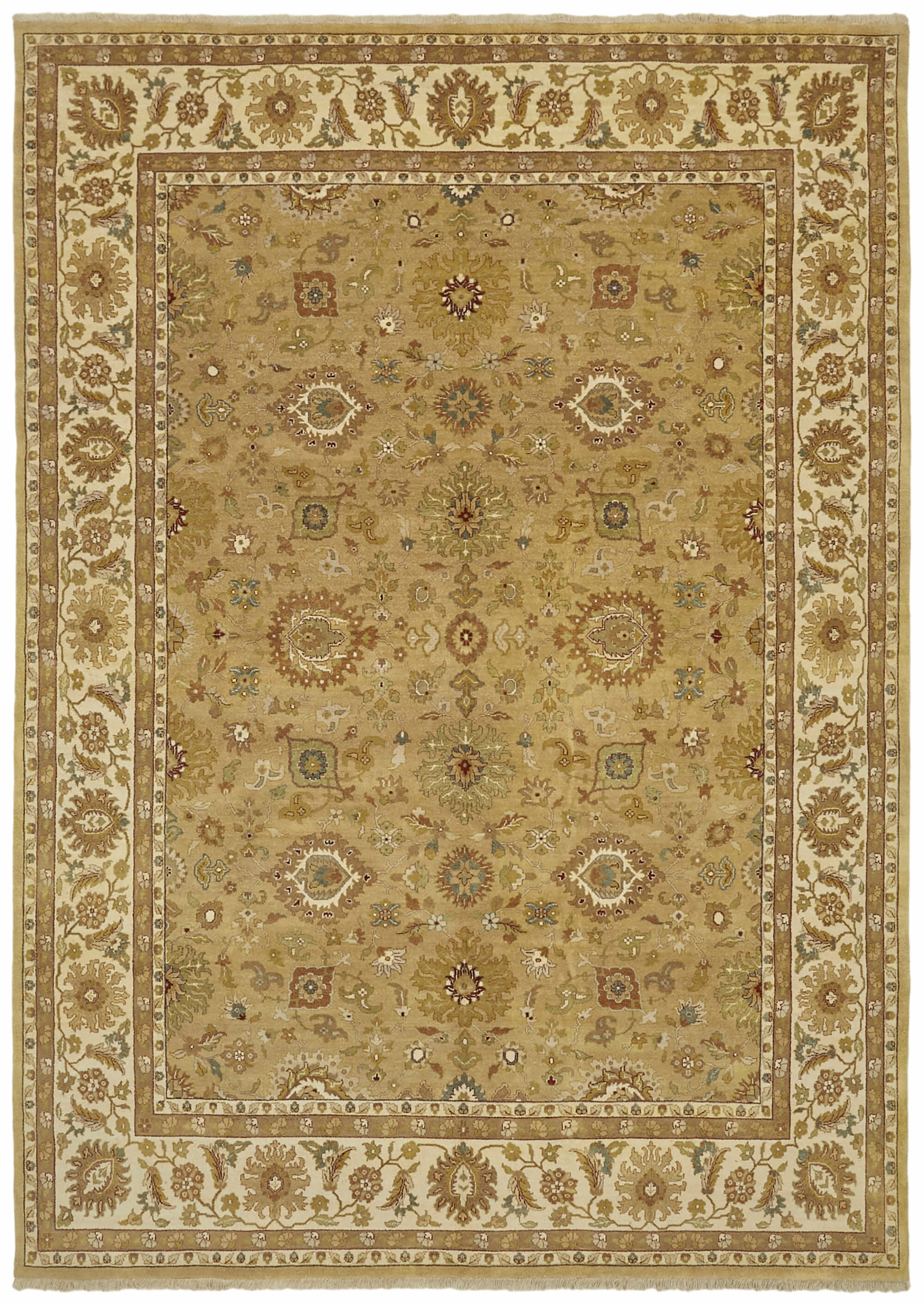 9 x 12 Beige Oushak Rug - 6509