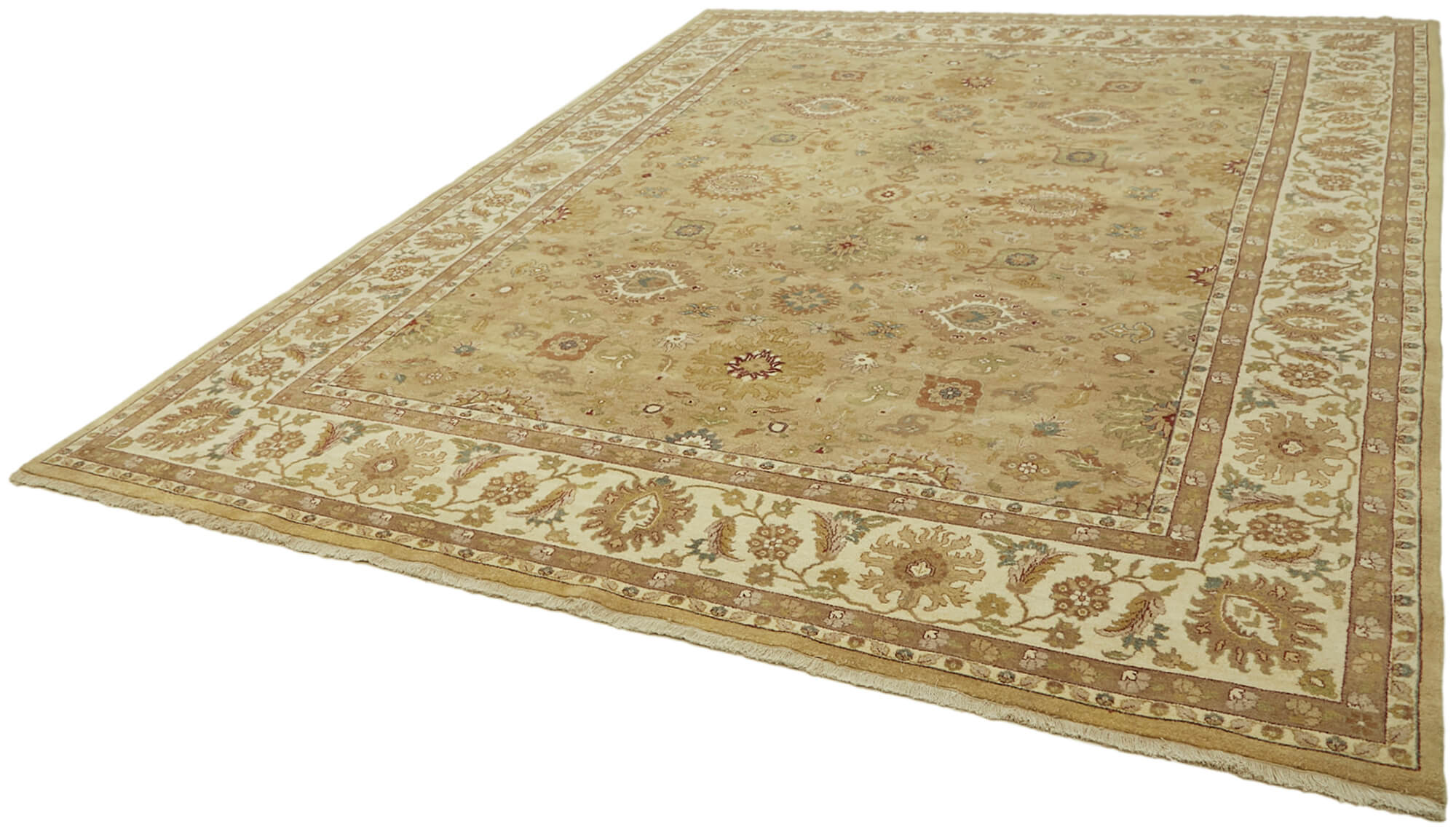 9 x 12 Beige Oushak Rug - 6509