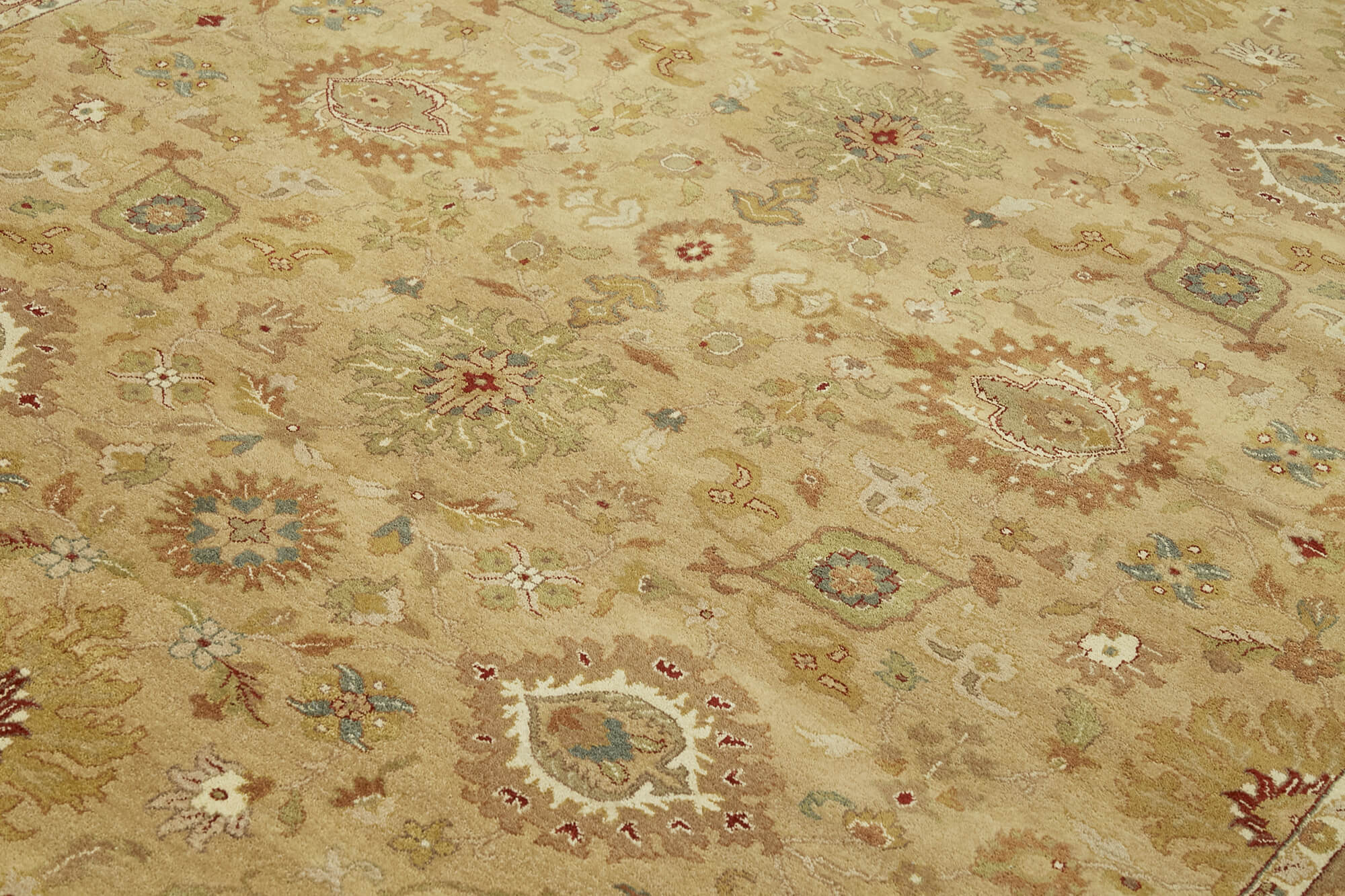 9 x 12 Beige Oushak Rug - 6509