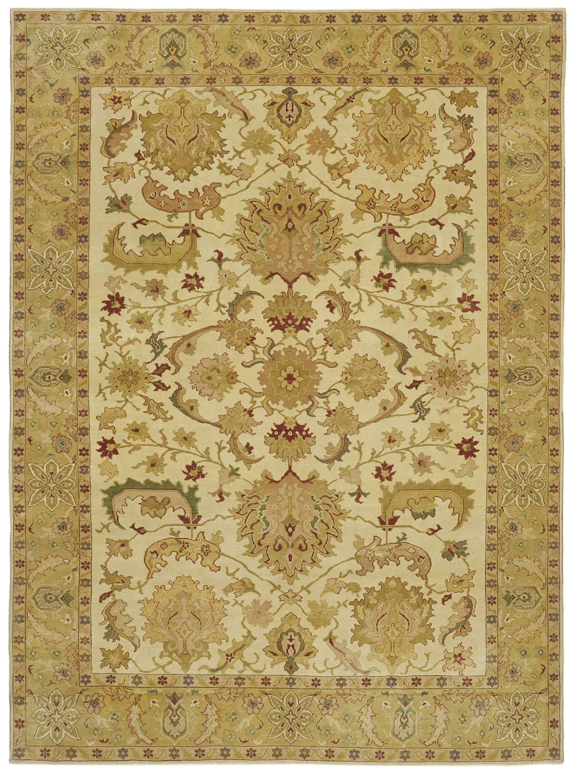 9 x 12 Beige Oushak Rug - 6510