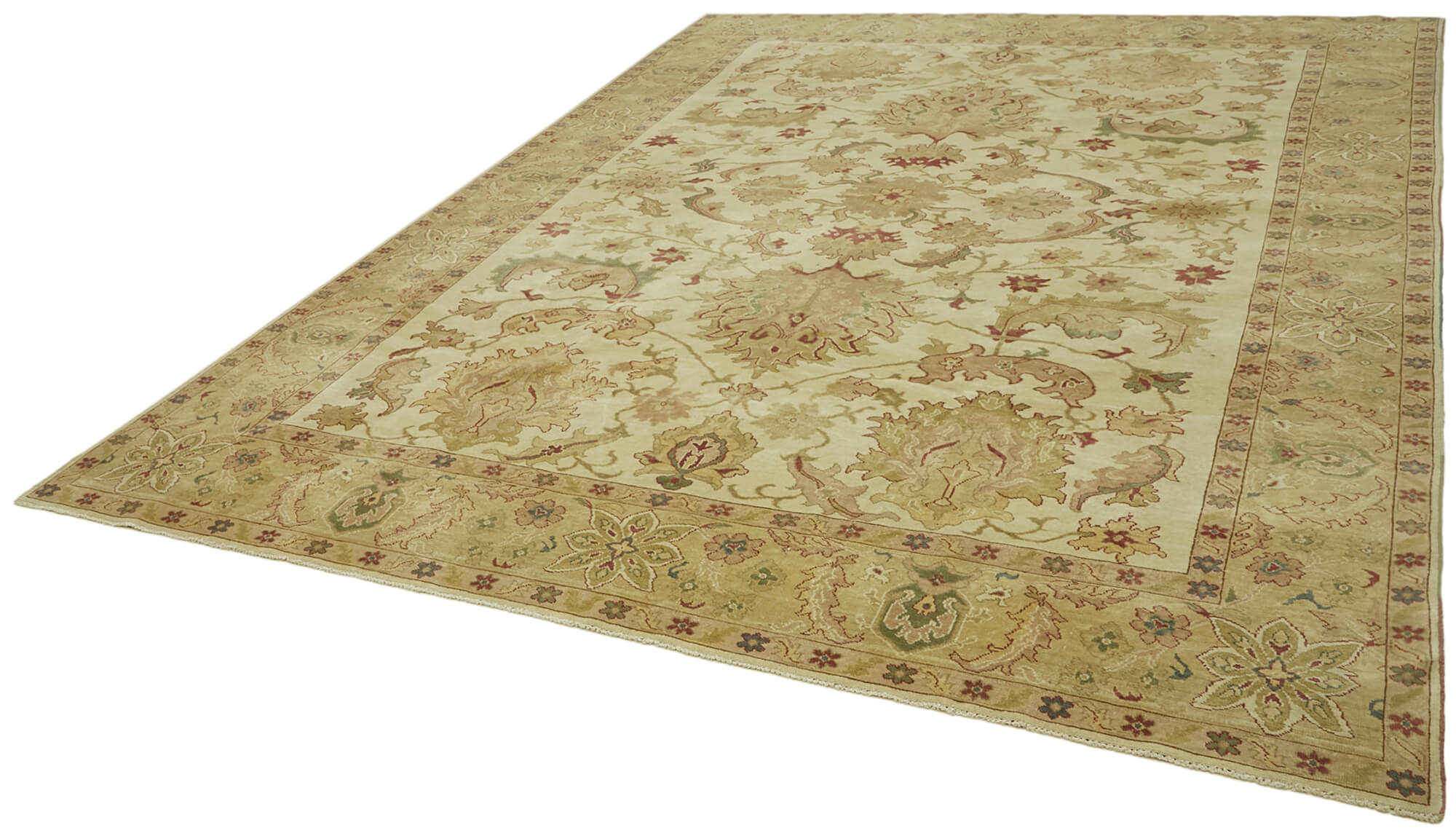 9 x 12 Beige Oushak Rug - 6510