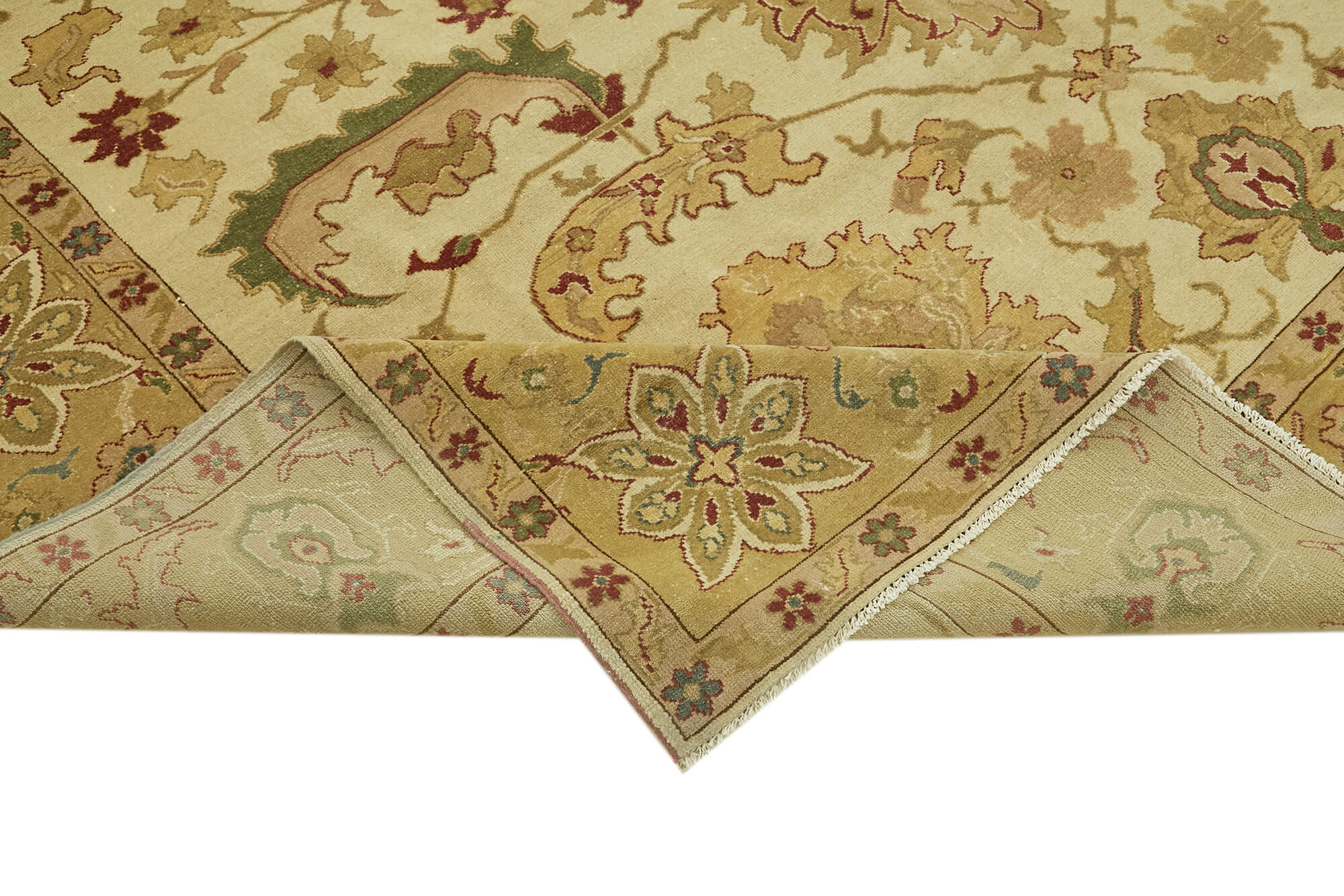 9 x 12 Beige Oushak Rug - 6510