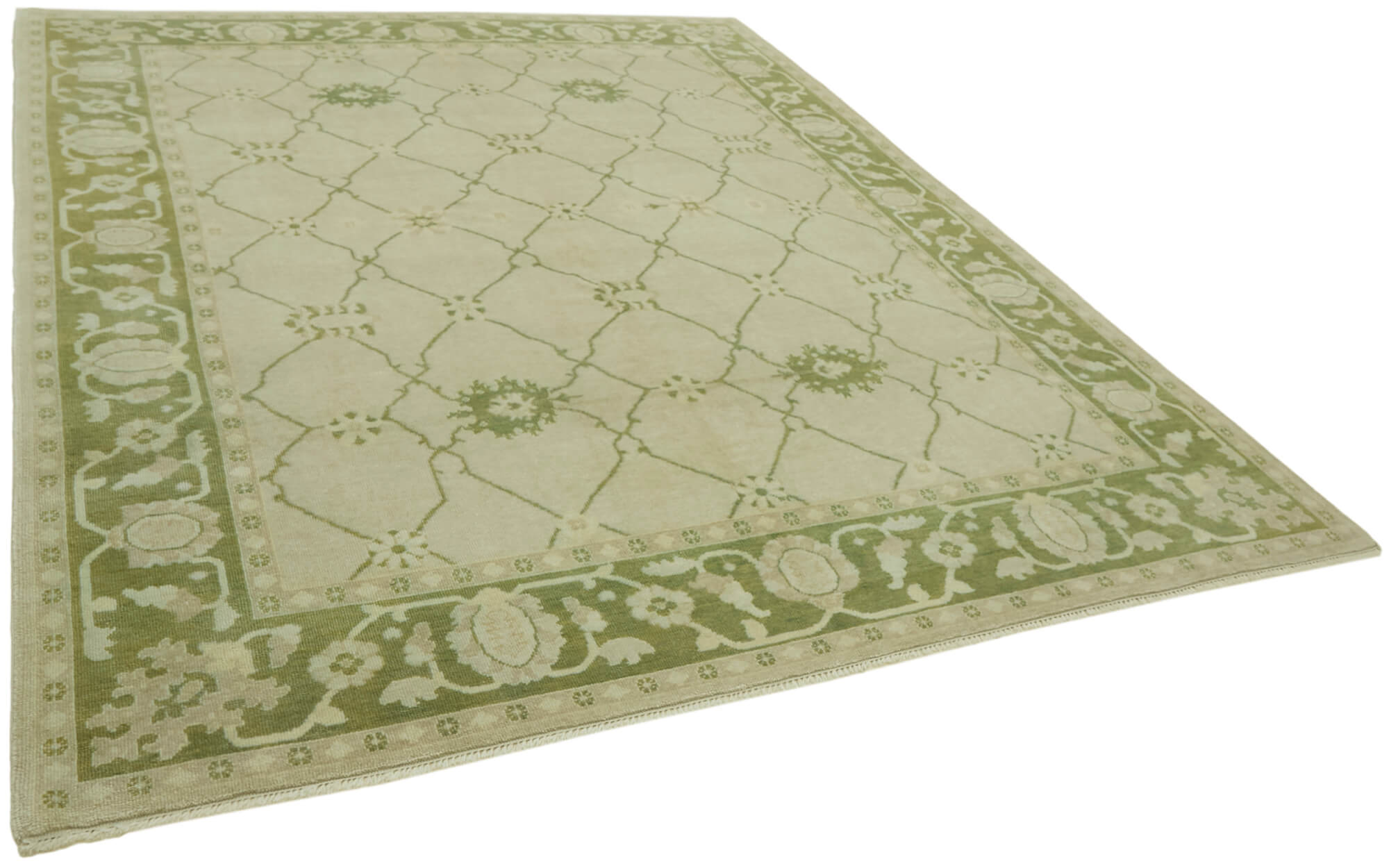 8 x 10 Beige Oushak Rug - 6511