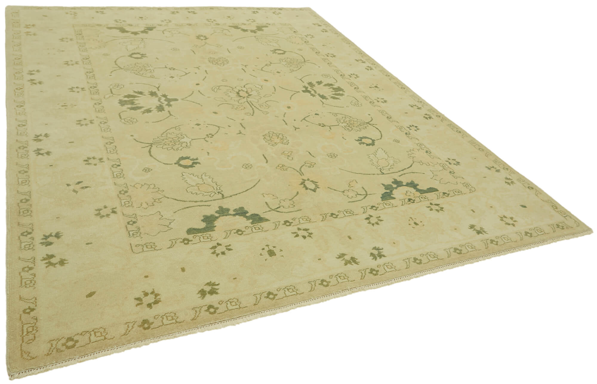 8 x 10 Beige Oushak Rug - 6512