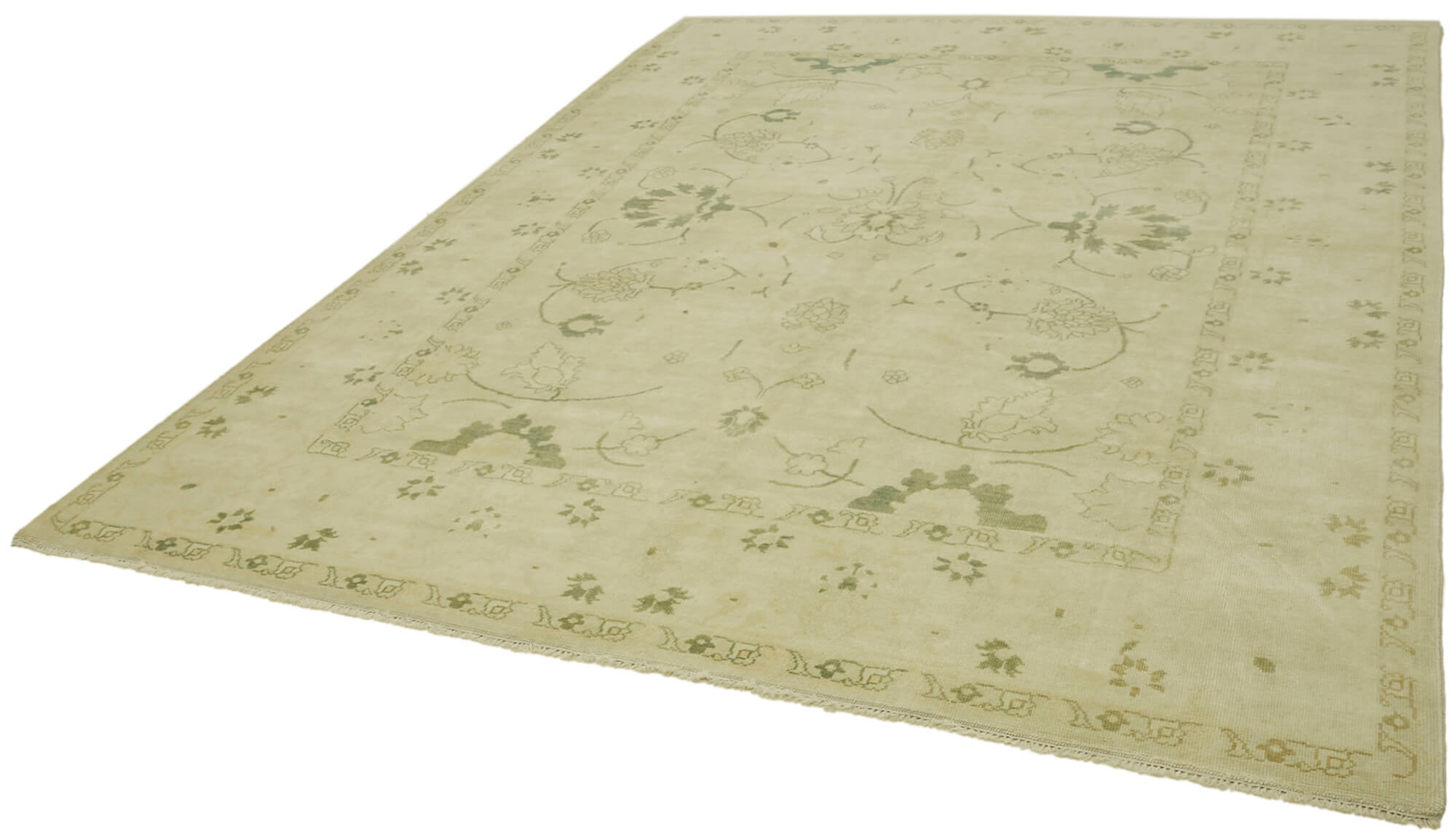 8 x 10 Beige Oushak Rug - 6512