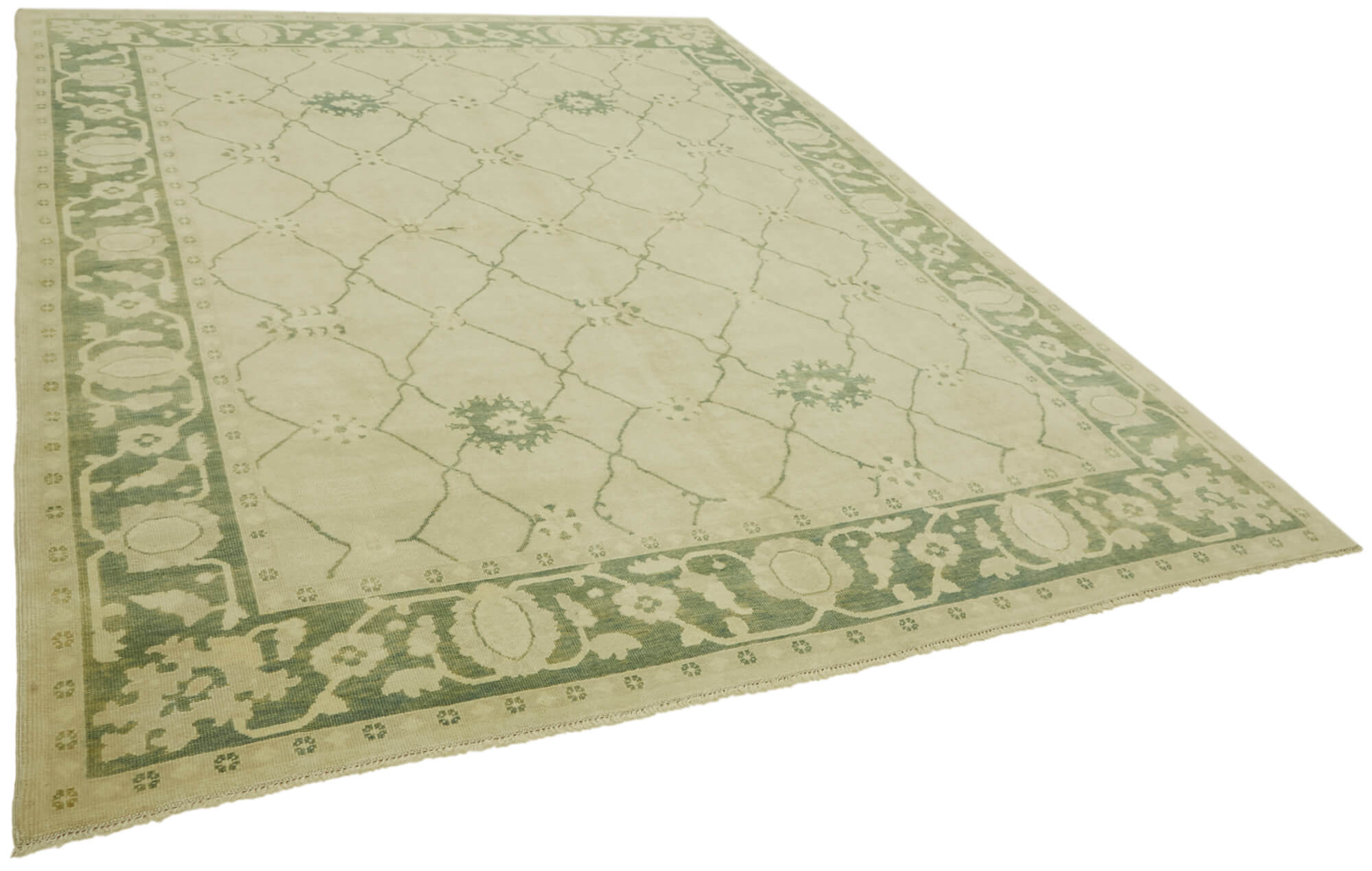 8 x 10 Beige Oushak Rug - 6513