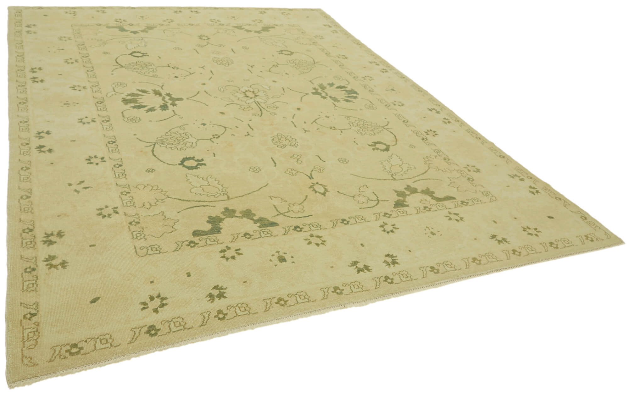 8 x 10 Beige Oushak Rug - 6514