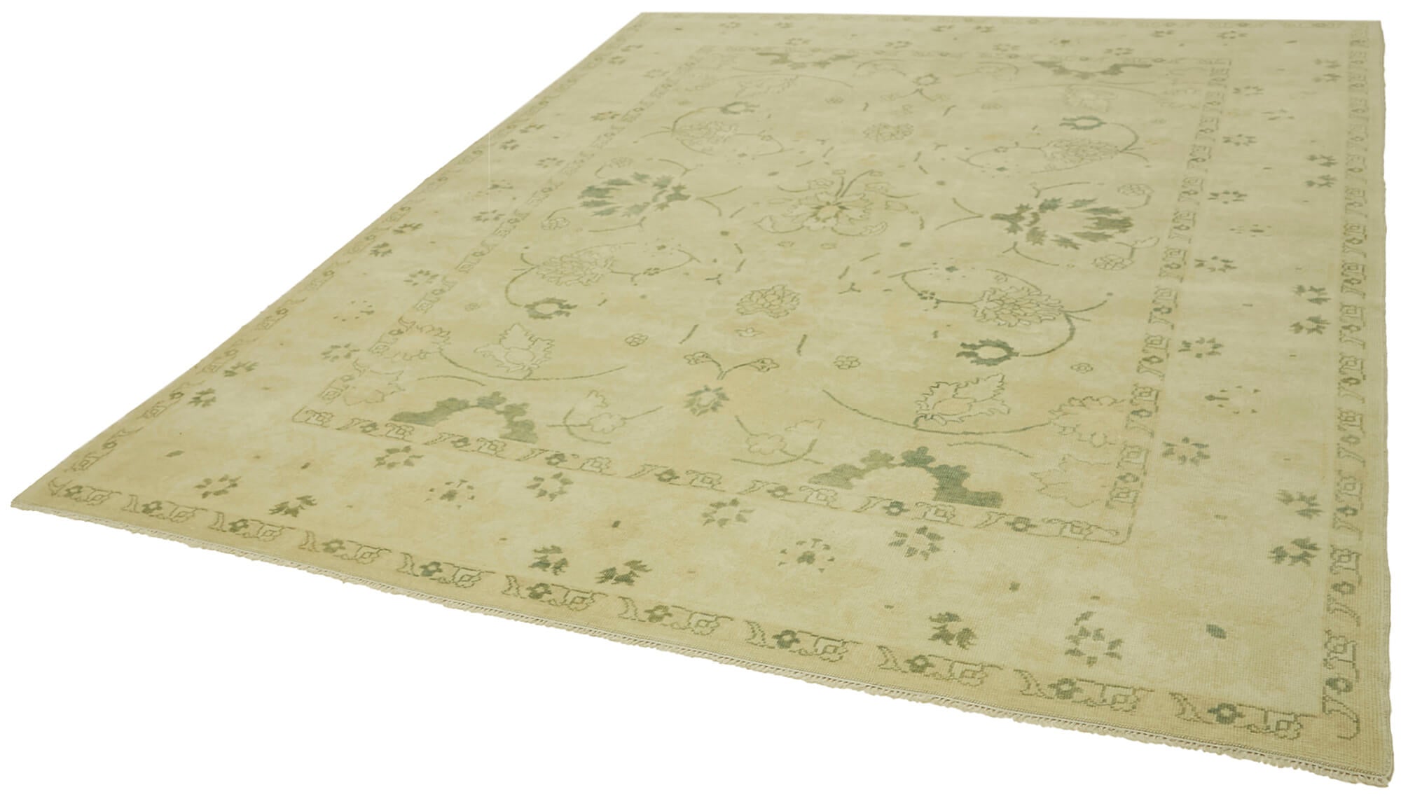 8 x 10 Beige Oushak Rug - 6514