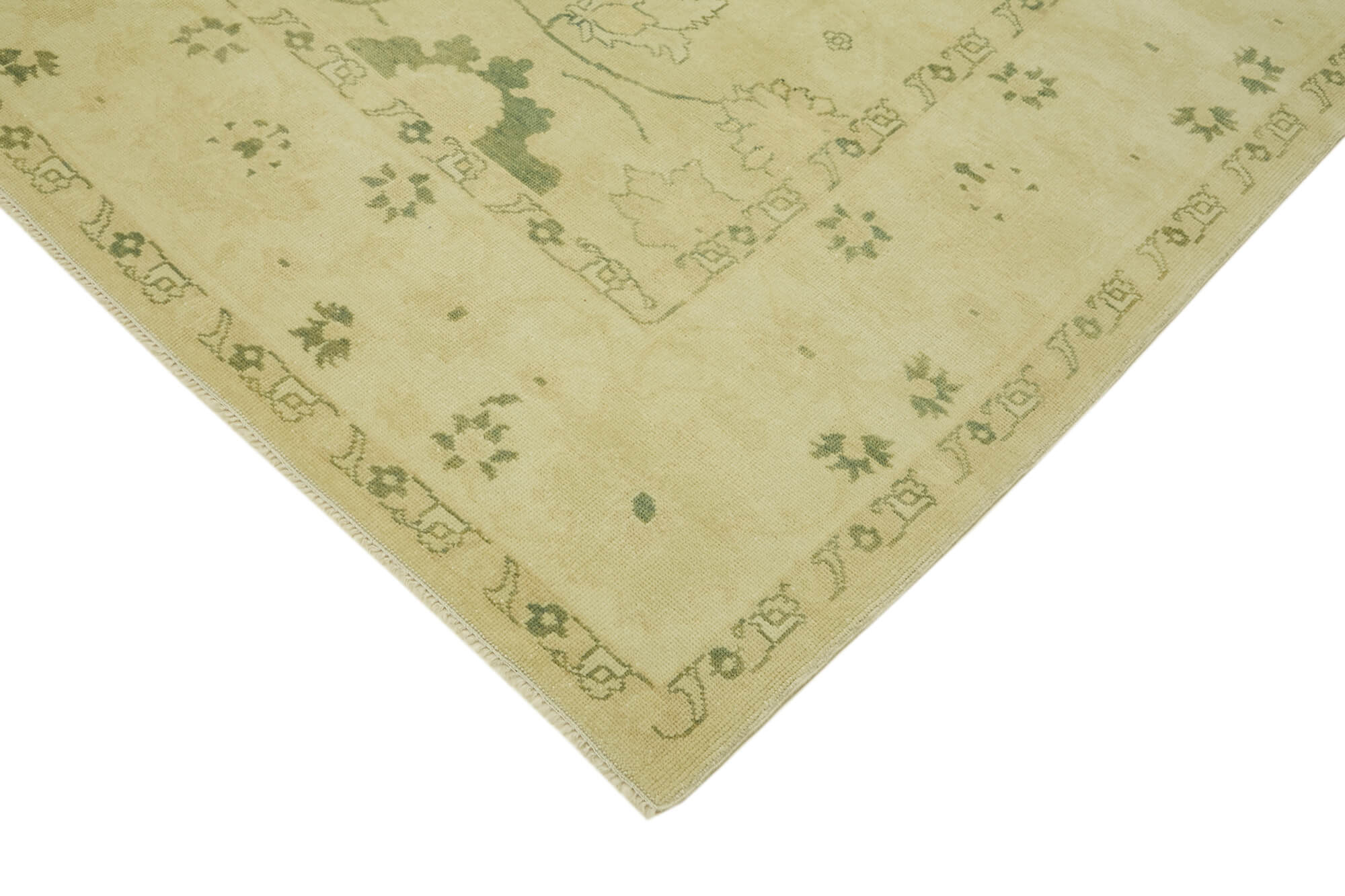 8 x 10 Beige Oushak Rug - 6514