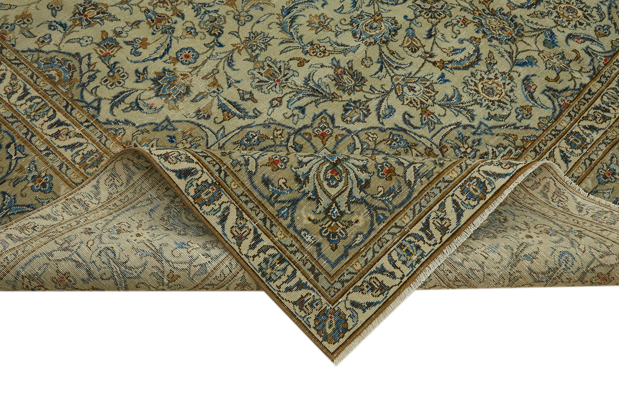 9 x 14 Beige Vintage Large Area Rug - 6515