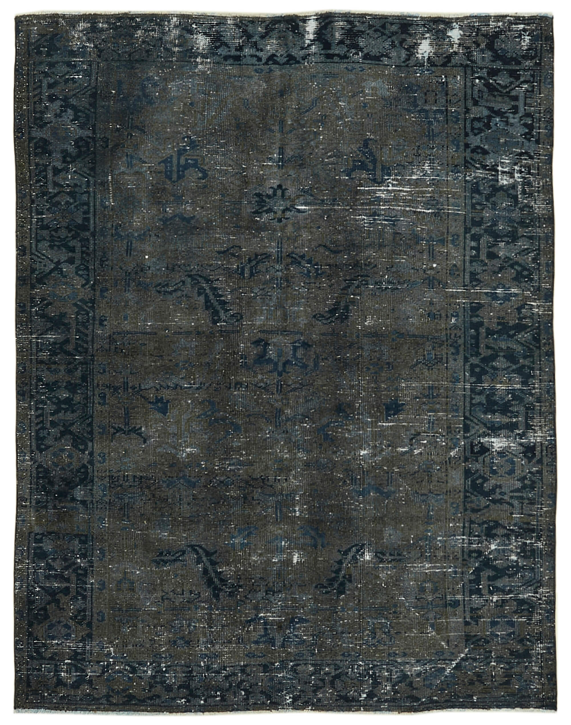 6 x 8 Grey Overdyed Large Area Rug - 6517