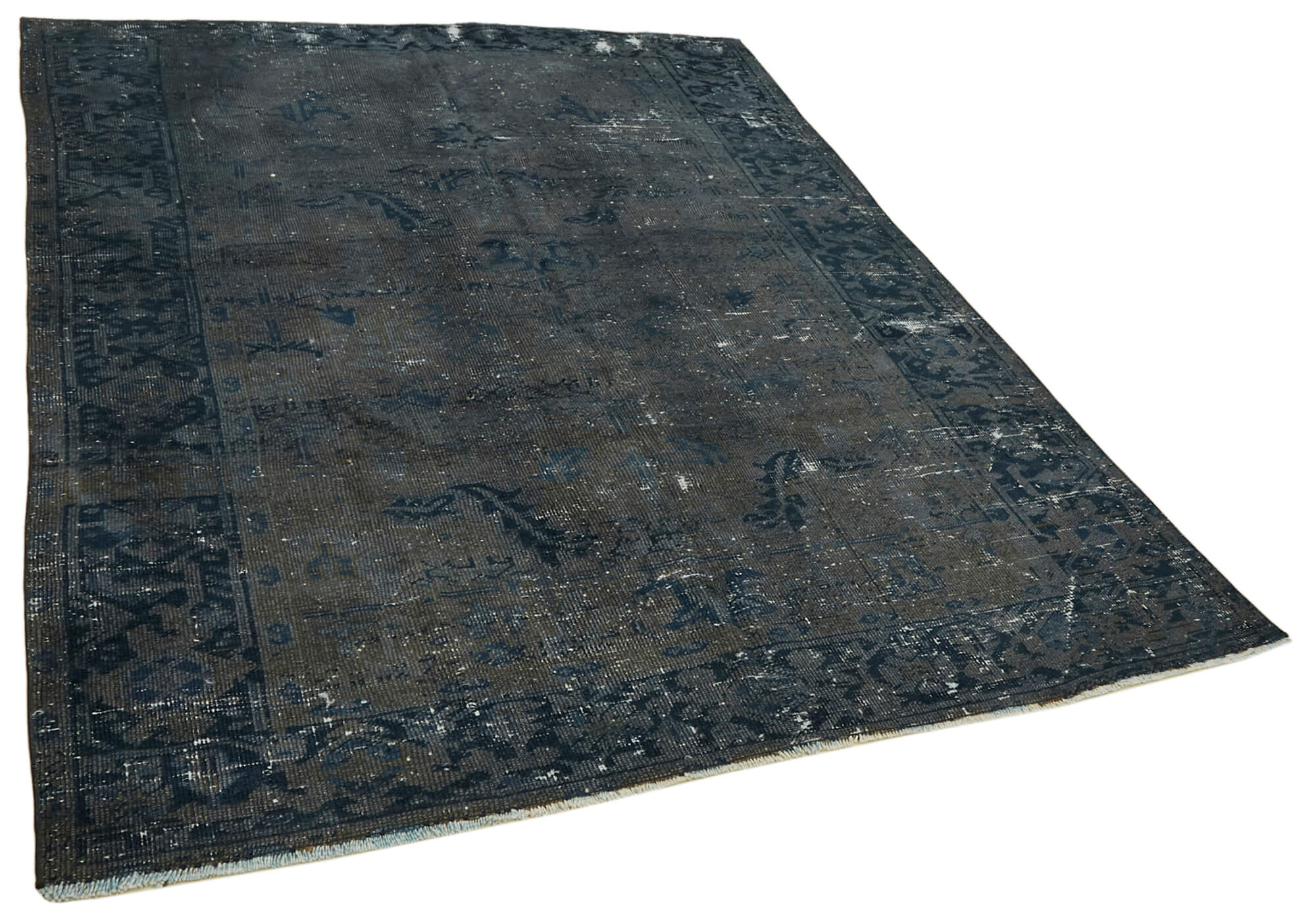 6 x 8 Grey Overdyed Large Area Rug - 6517