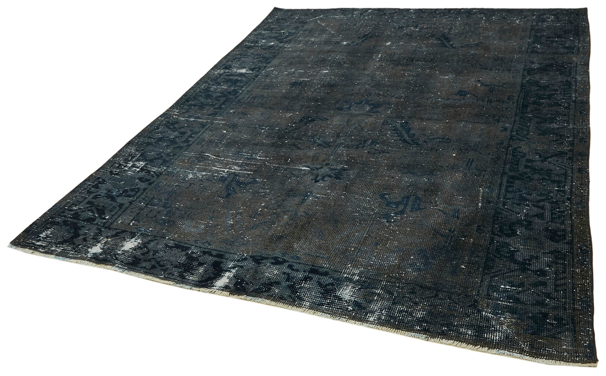 6 x 8 Grey Overdyed Large Area Rug - 6517