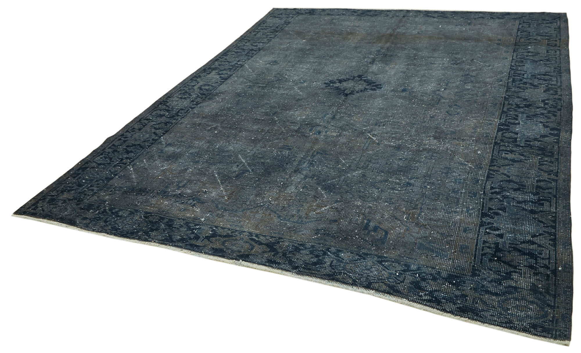 8 x 10 Grey Overdyed Large Area Rug - 6518