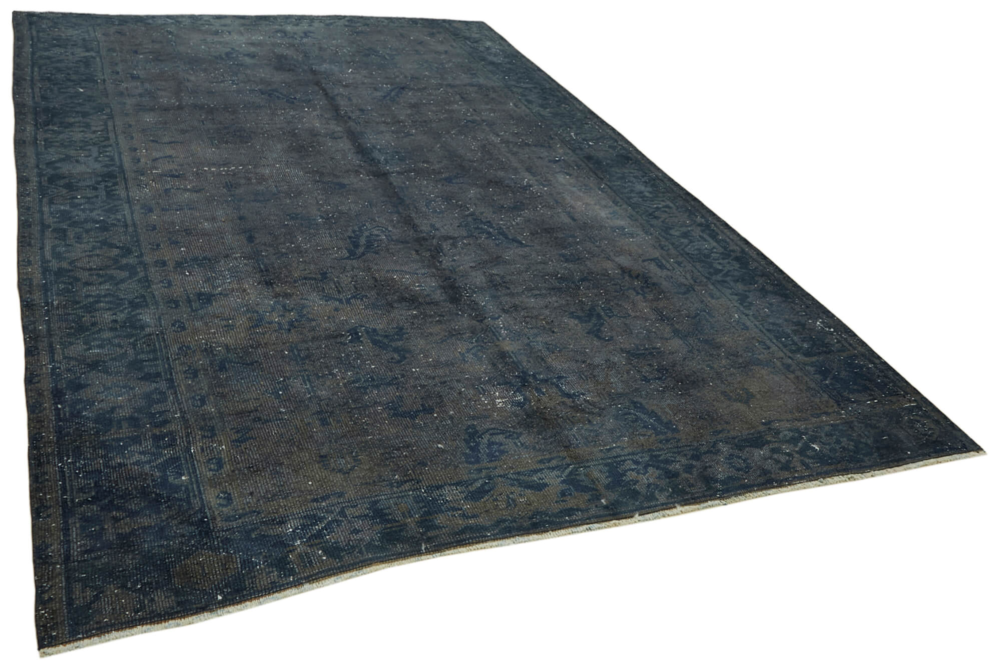 8 x 11 Grey Overdyed Large Area Rug - 6519