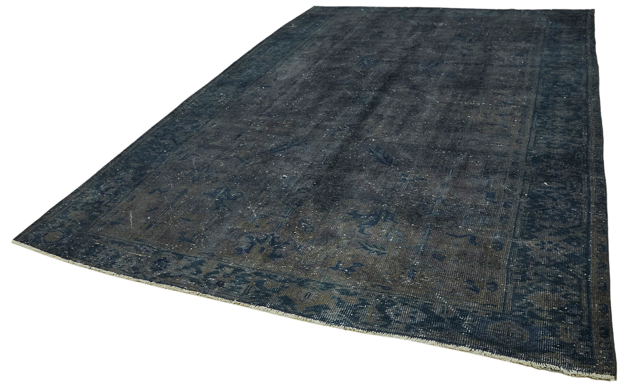 8 x 11 Grey Overdyed Large Area Rug - 6519