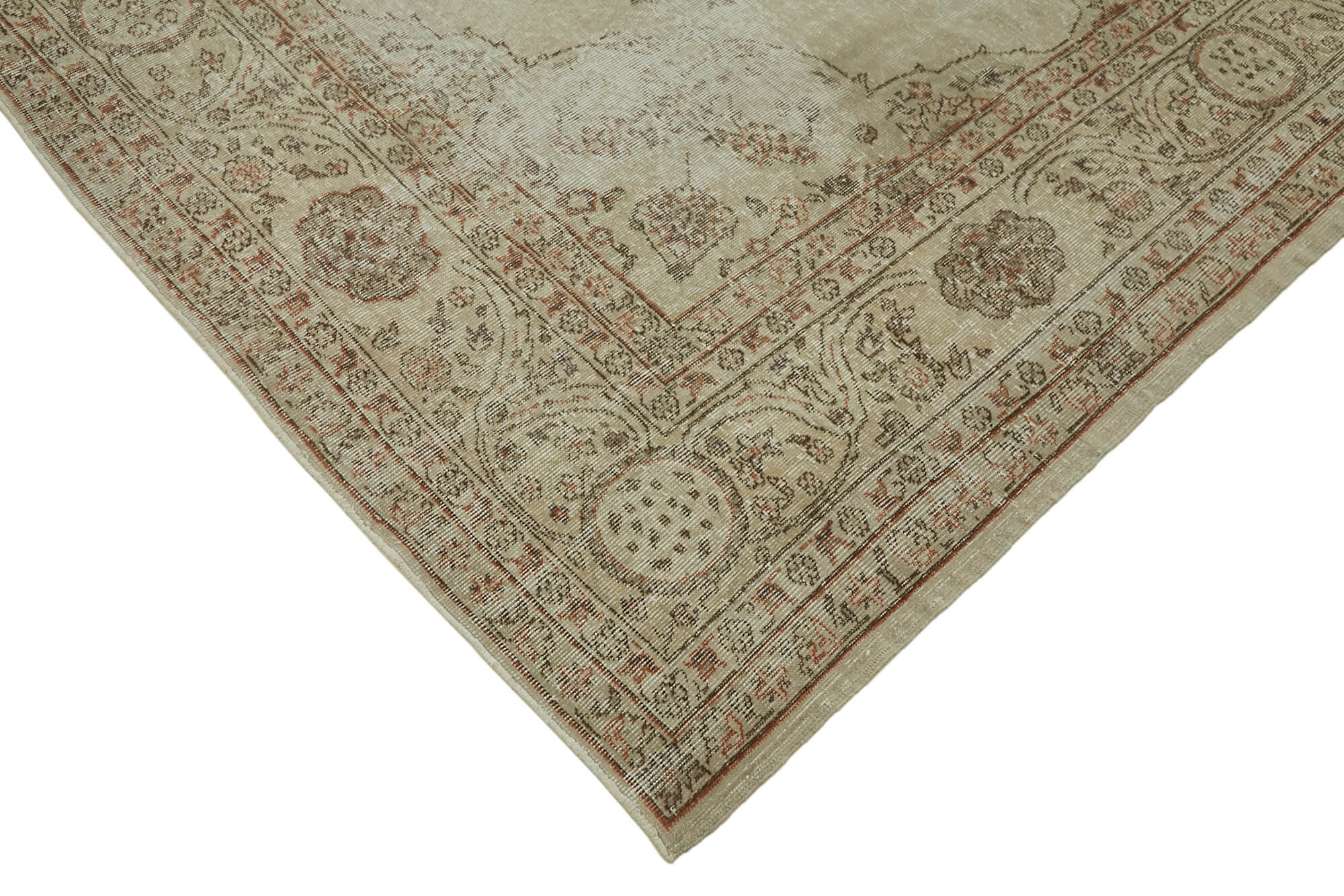 9 x 12 Beige Vintage Large Area Rug - 6522