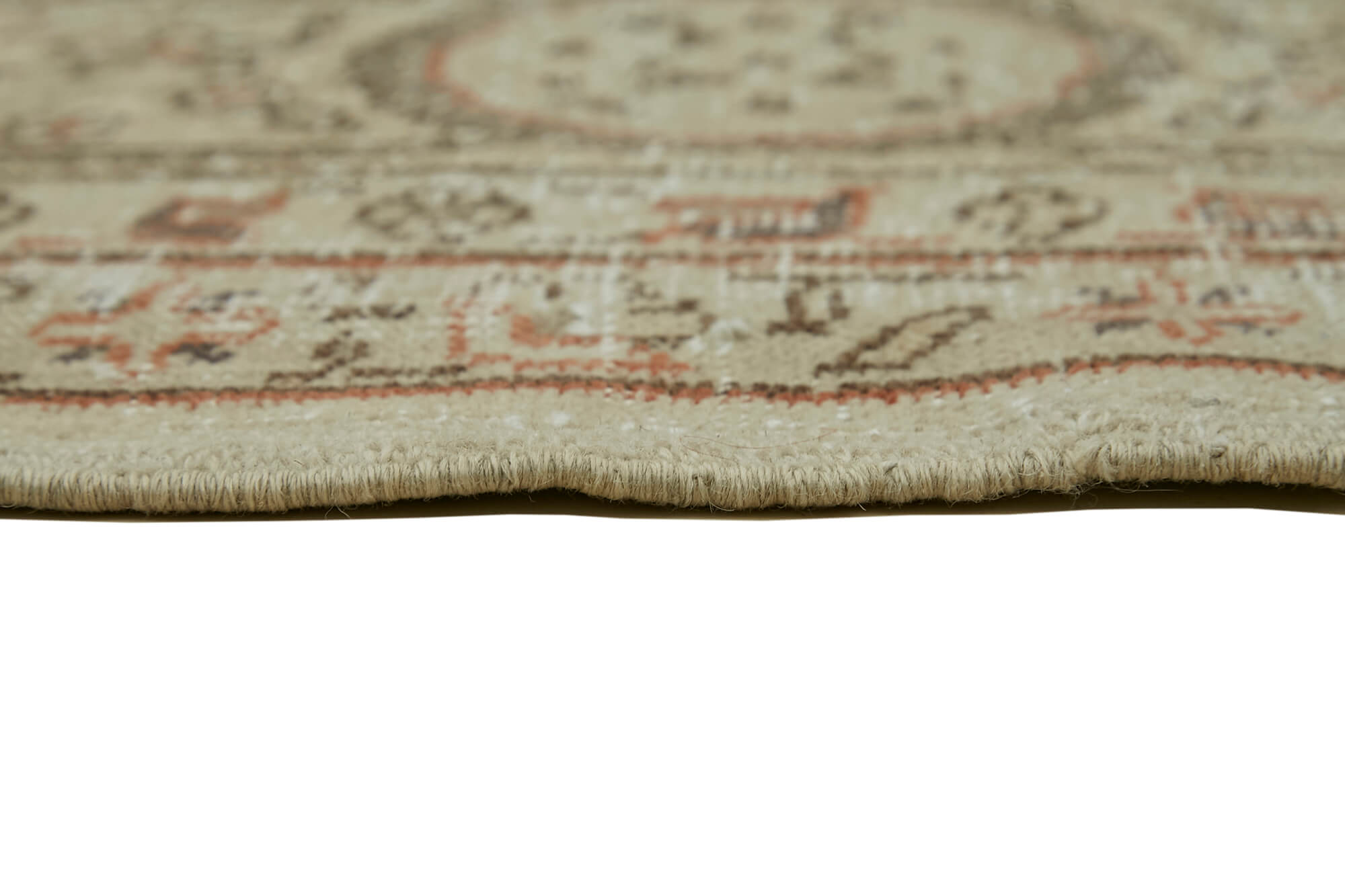 9 x 12 Beige Vintage Large Area Rug - 6522