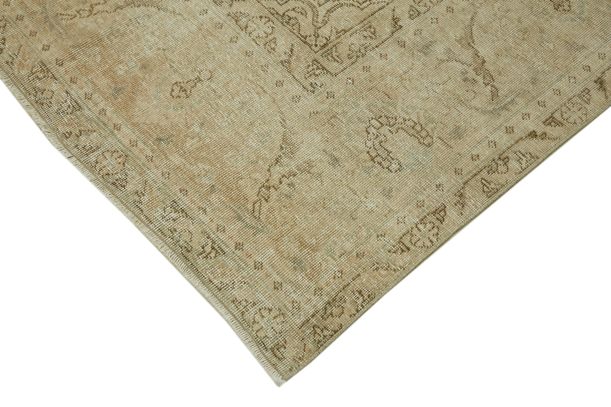 10 x 12 Beige Vintage Large Area Rug - 6523