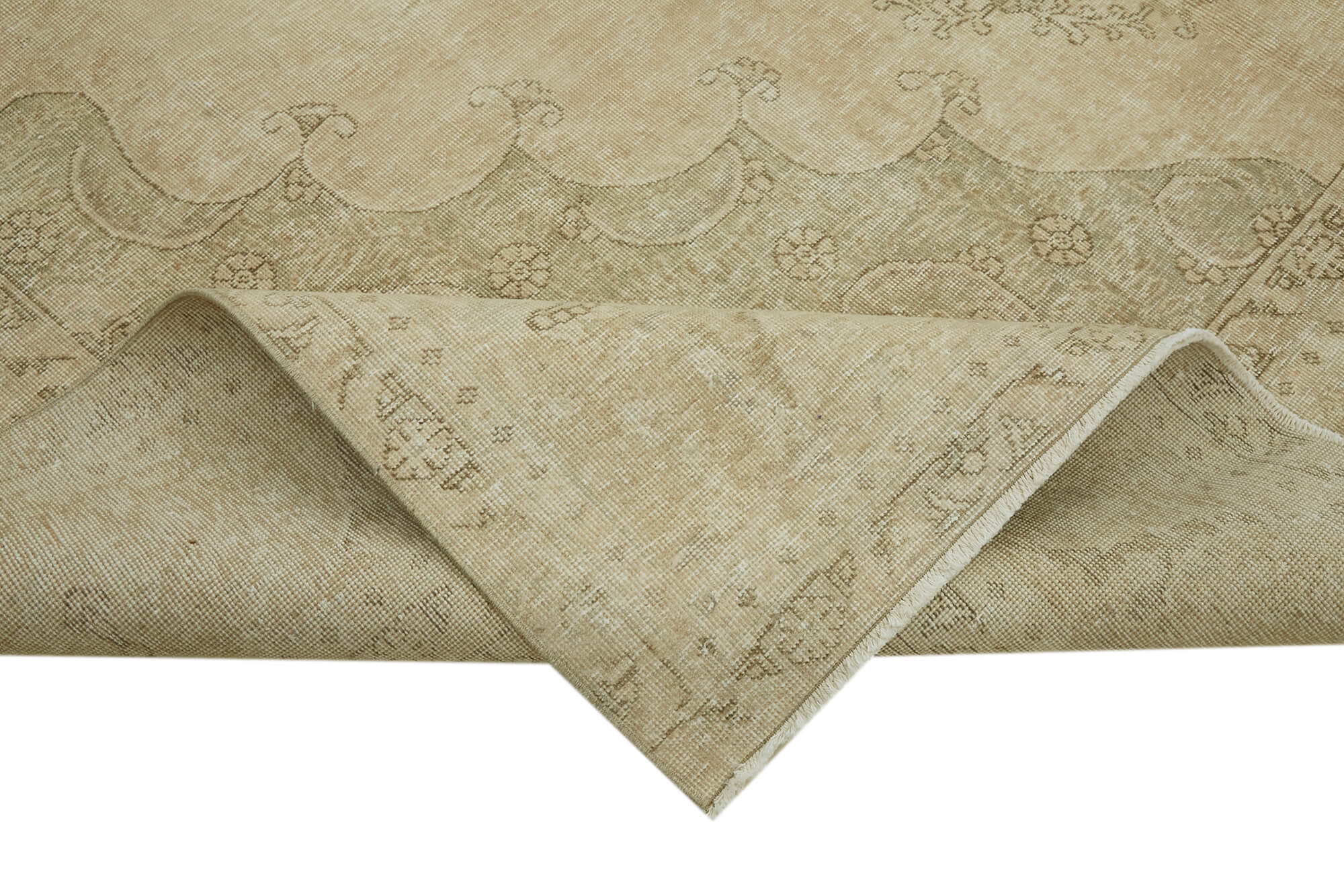 10 x 12 Beige Vintage Large Area Rug - 6523